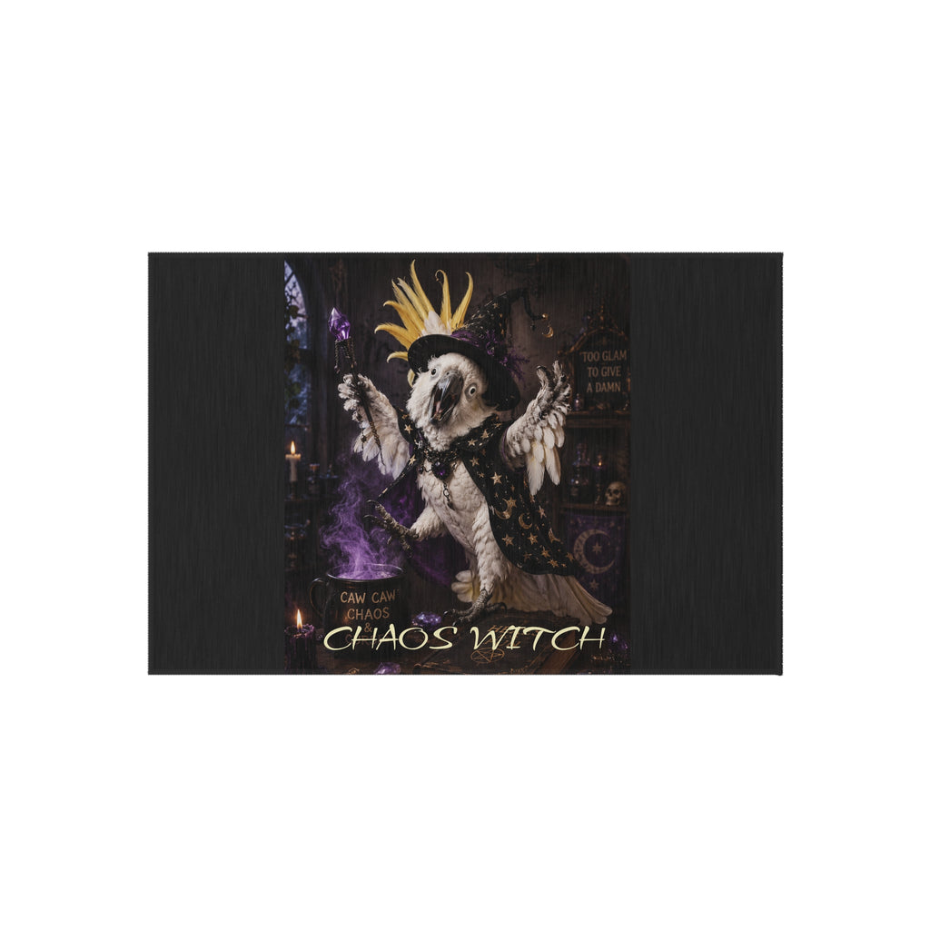 Chaos Witch Outdoor Rug — Gothic Crow Witchcraft Doormat