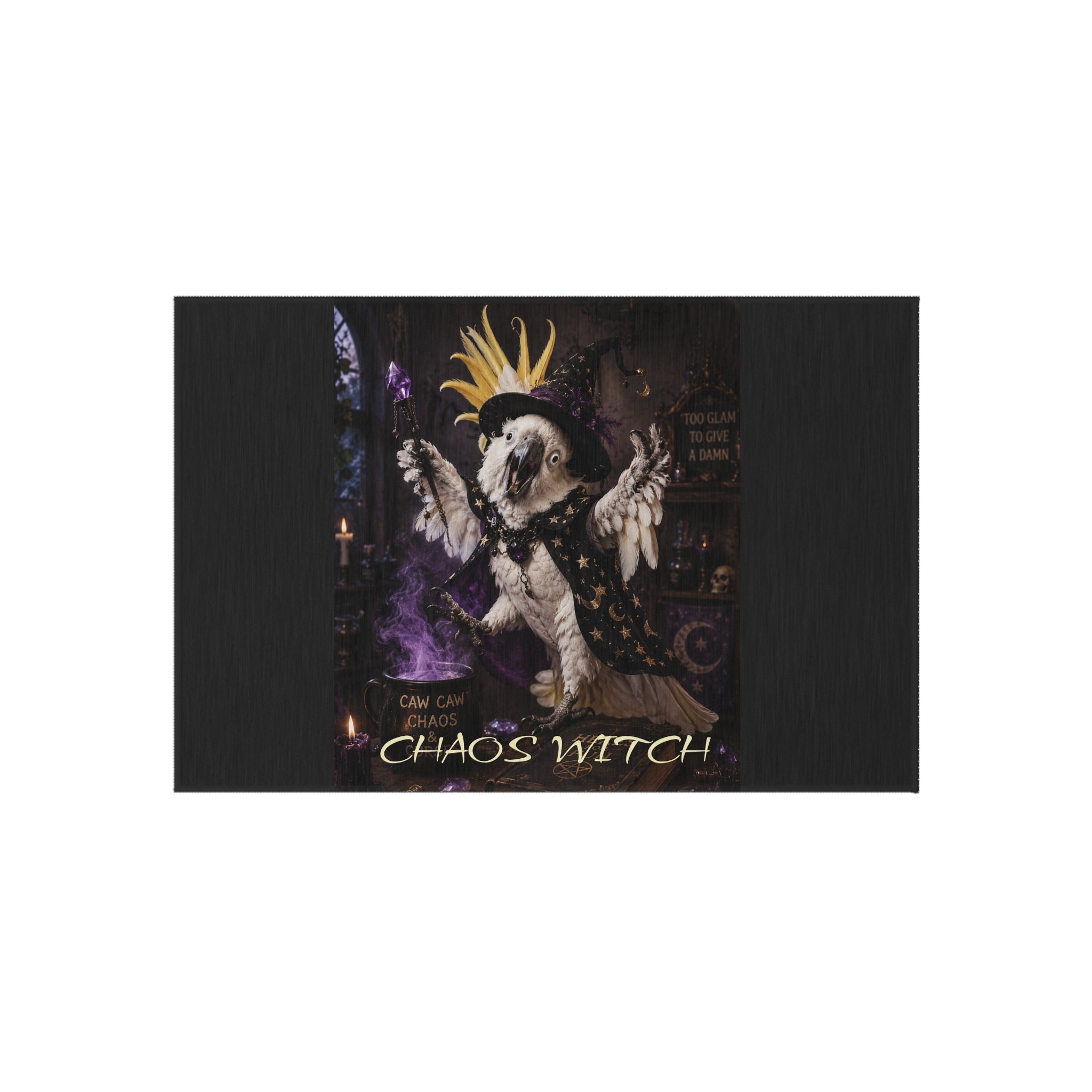 Chaos Witch Outdoor Rug — Gothic Crow Witchcraft Doormat
