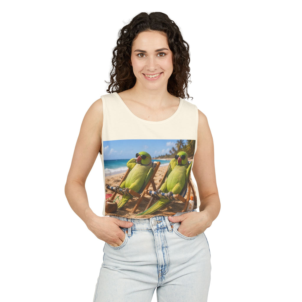 Beach Parrot Tank Top — “I’ve Got Time For Only Two Things: Birds and Salt Life” Summer Tee