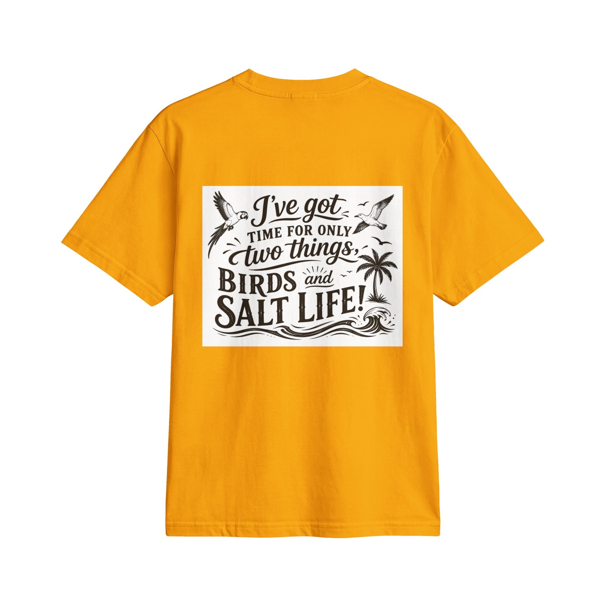 T-Shirt — "Birds and Salt Life" Tropical Beach Parrot Graphic Tee
