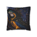 Mystic Parrot Decorative Pillowcase — Nighttime Wizardry Macaw Accent
