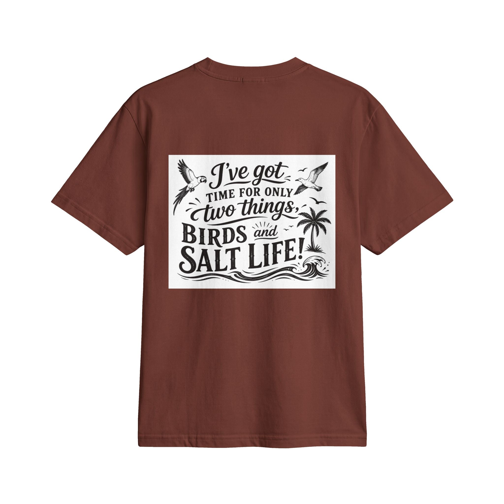 T-Shirt — "Birds and Salt Life" Tropical Beach Parrot Graphic Tee