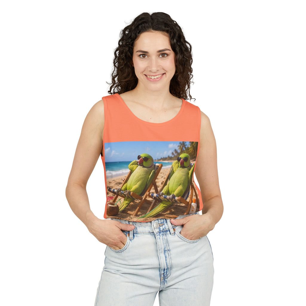 Beach Parrot Tank Top — “I’ve Got Time For Only Two Things: Birds and Salt Life” Summer Tee