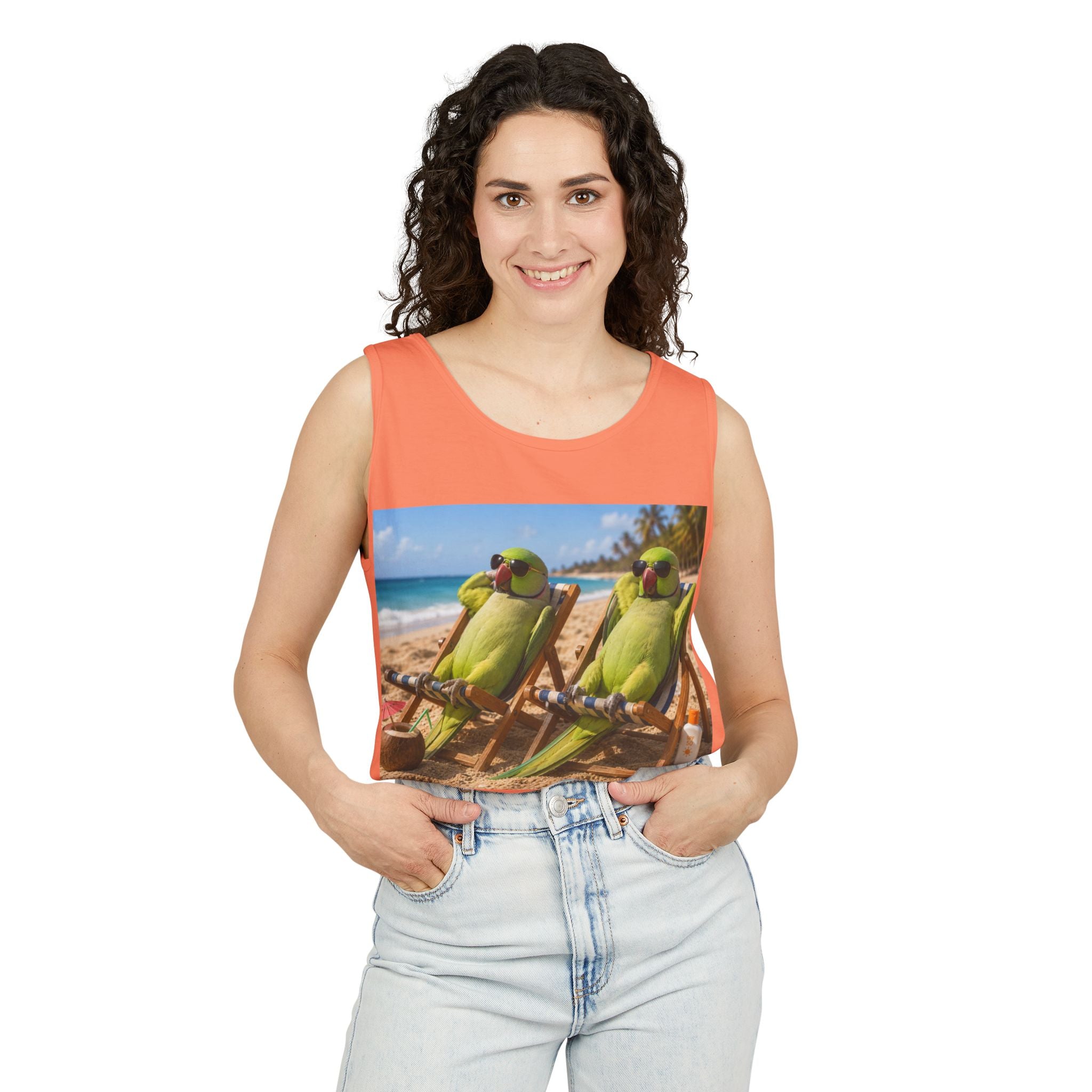 Beach Parrot Tank Top — “I’ve Got Time For Only Two Things: Birds and Salt Life” Summer Tee
