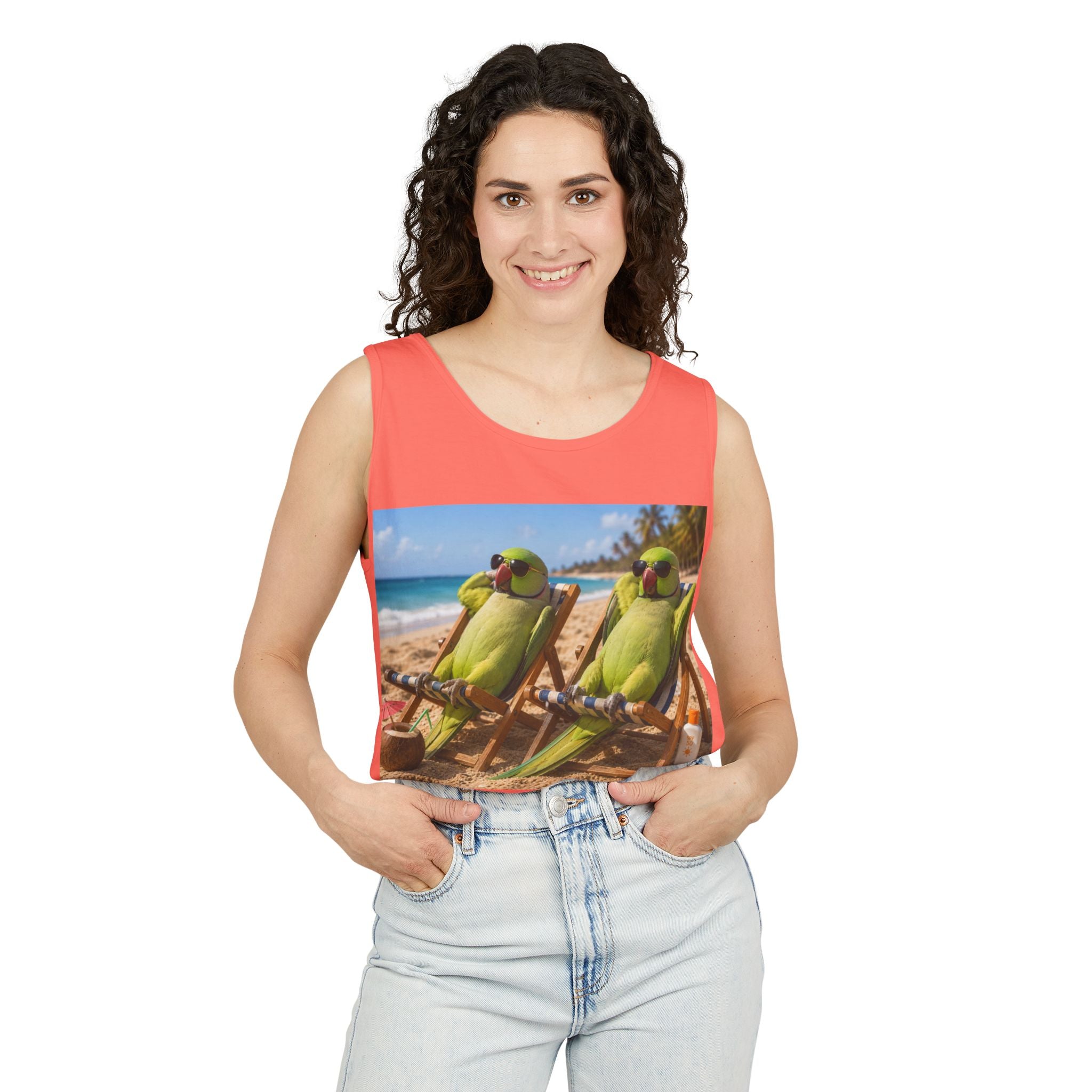 Beach Parrot Tank Top — “I’ve Got Time For Only Two Things: Birds and Salt Life” Summer Tee