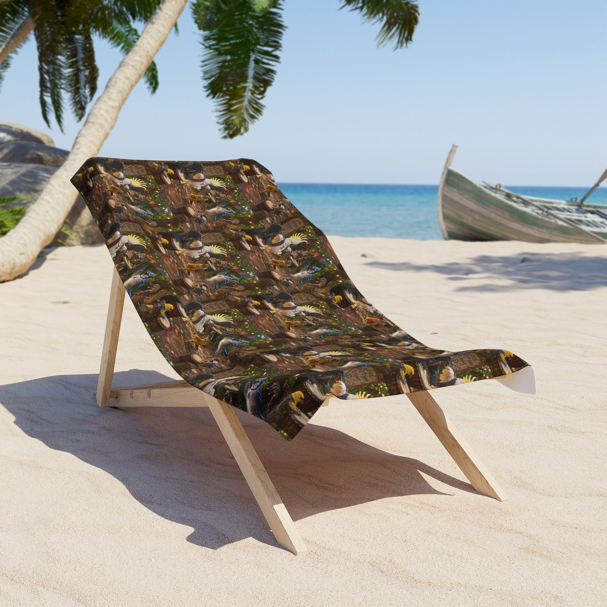 Beach Towel — Tropical Vintage Surf Collage