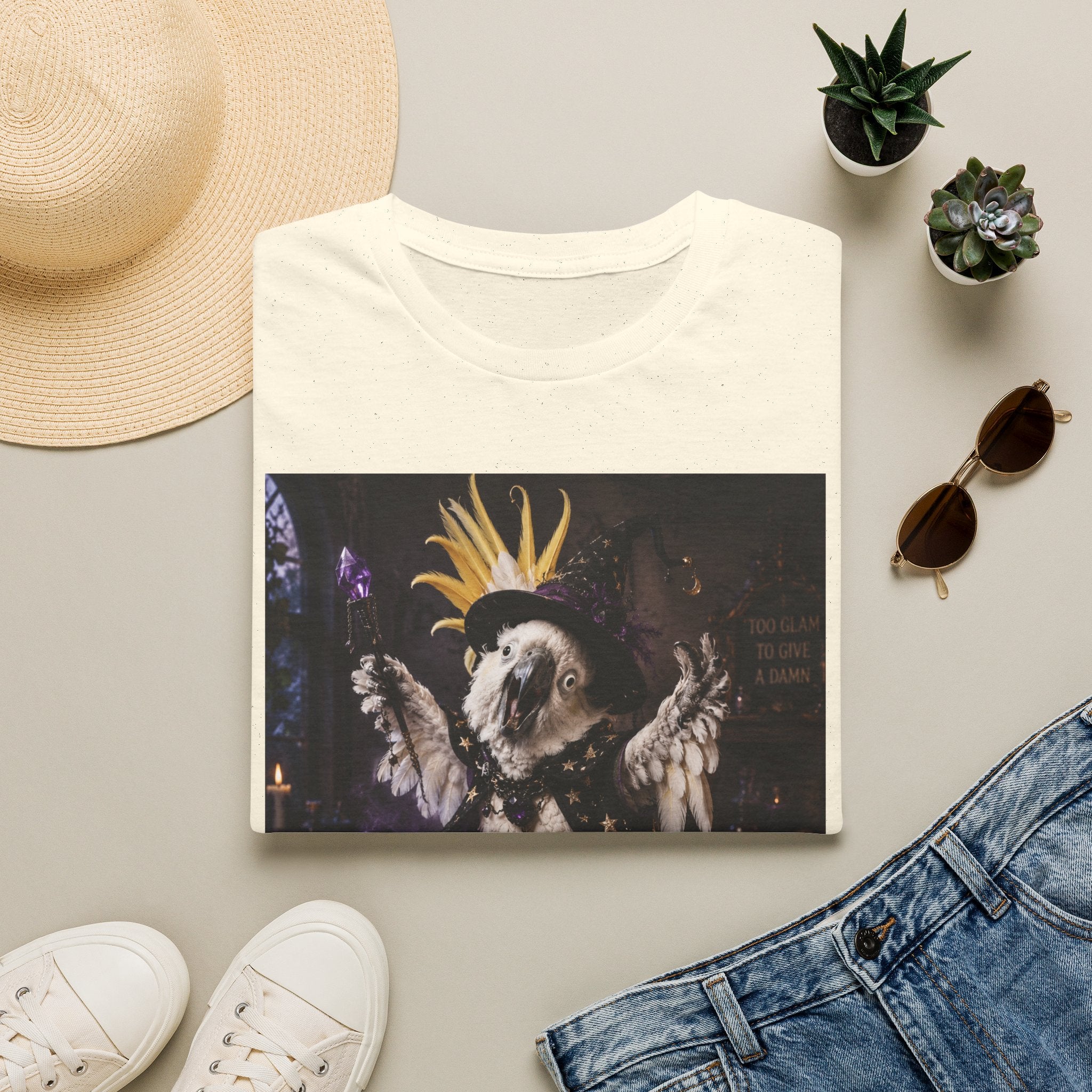 Chaos Witch T‑Shirt — Gothic Crow Crown Illustration