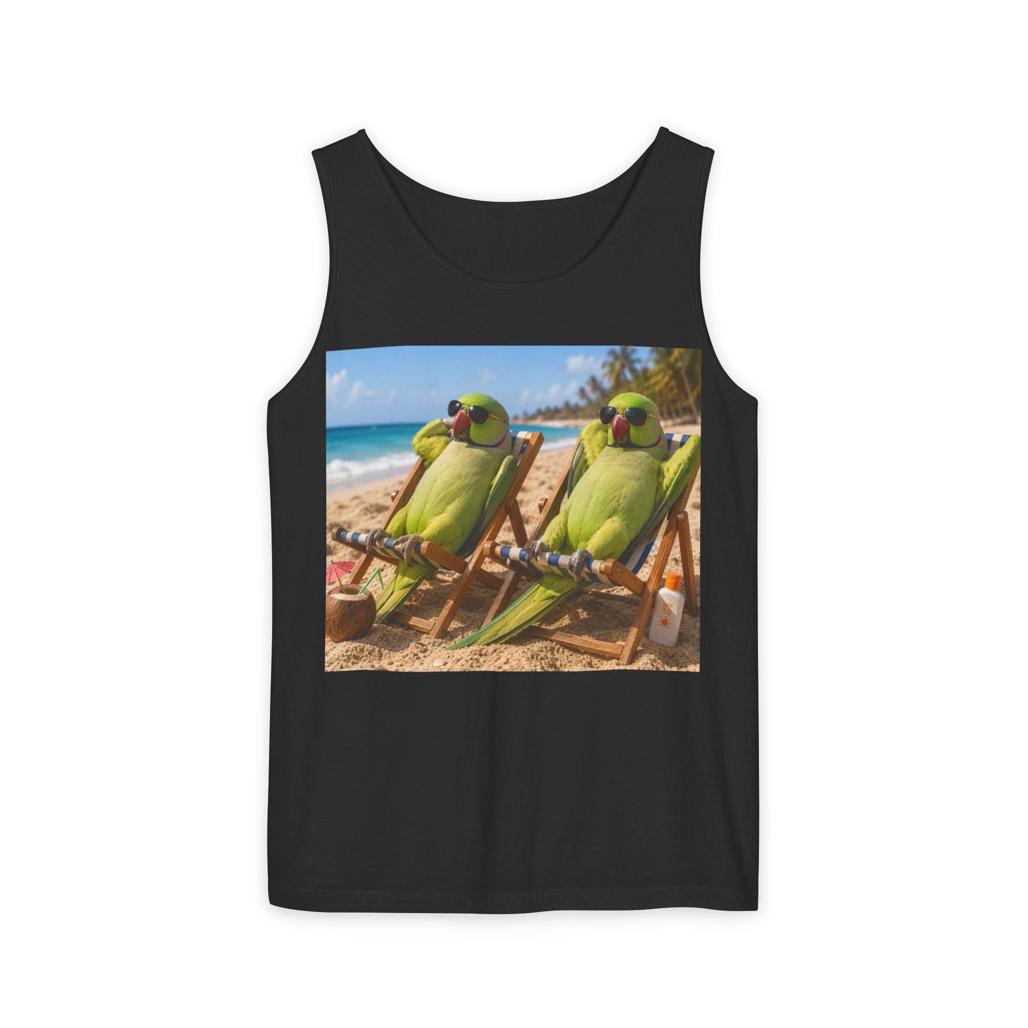 Beach Parrot Tank Top — “I’ve Got Time For Only Two Things: Birds and Salt Life” Summer Tee