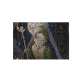 Goddess Parrot Moon Outdoor Rug — Celestial Bird Patio Mat