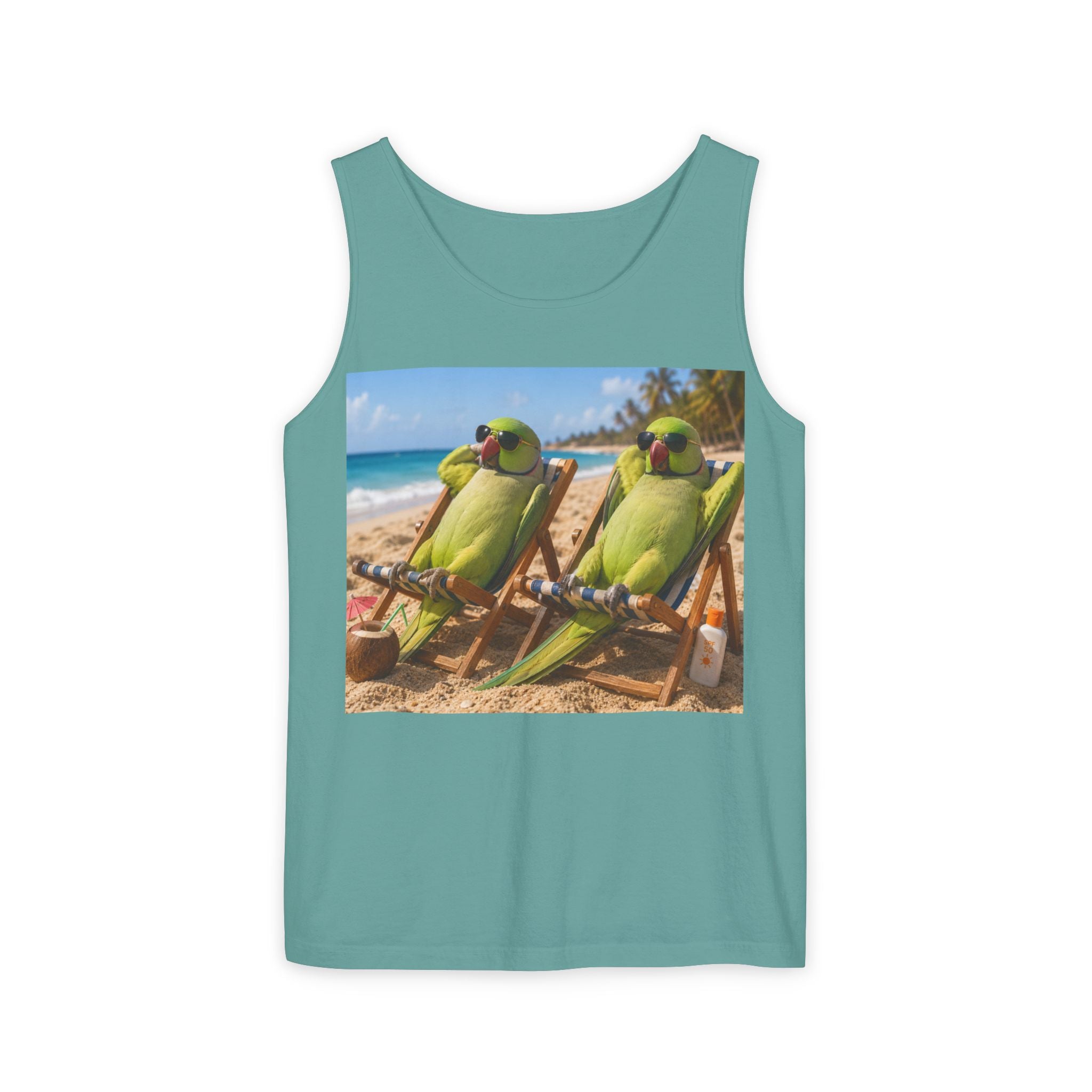 Beach Parrot Tank Top — “I’ve Got Time For Only Two Things: Birds and Salt Life” Summer Tee