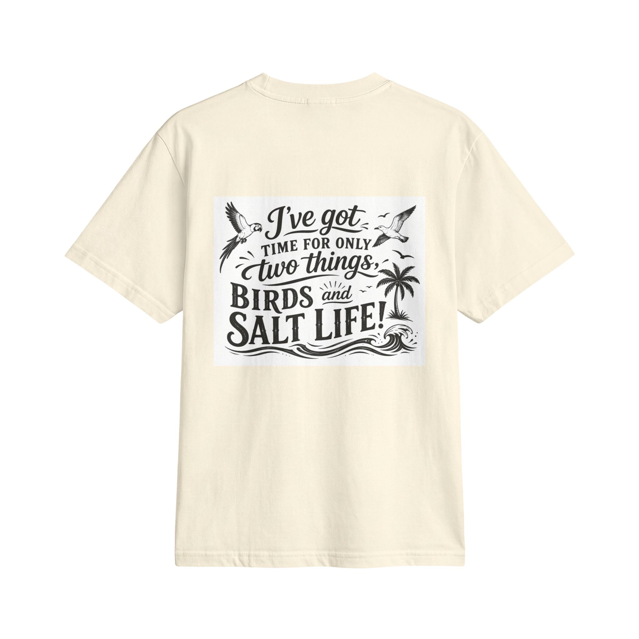 T-Shirt — "Birds and Salt Life" Tropical Beach Parrot Graphic Tee
