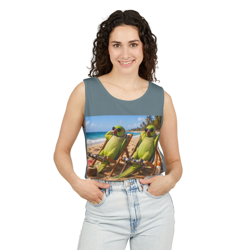 Beach Parrot Tank Top — “I’ve Got Time For Only Two Things: Birds and Salt Life” Summer Tee