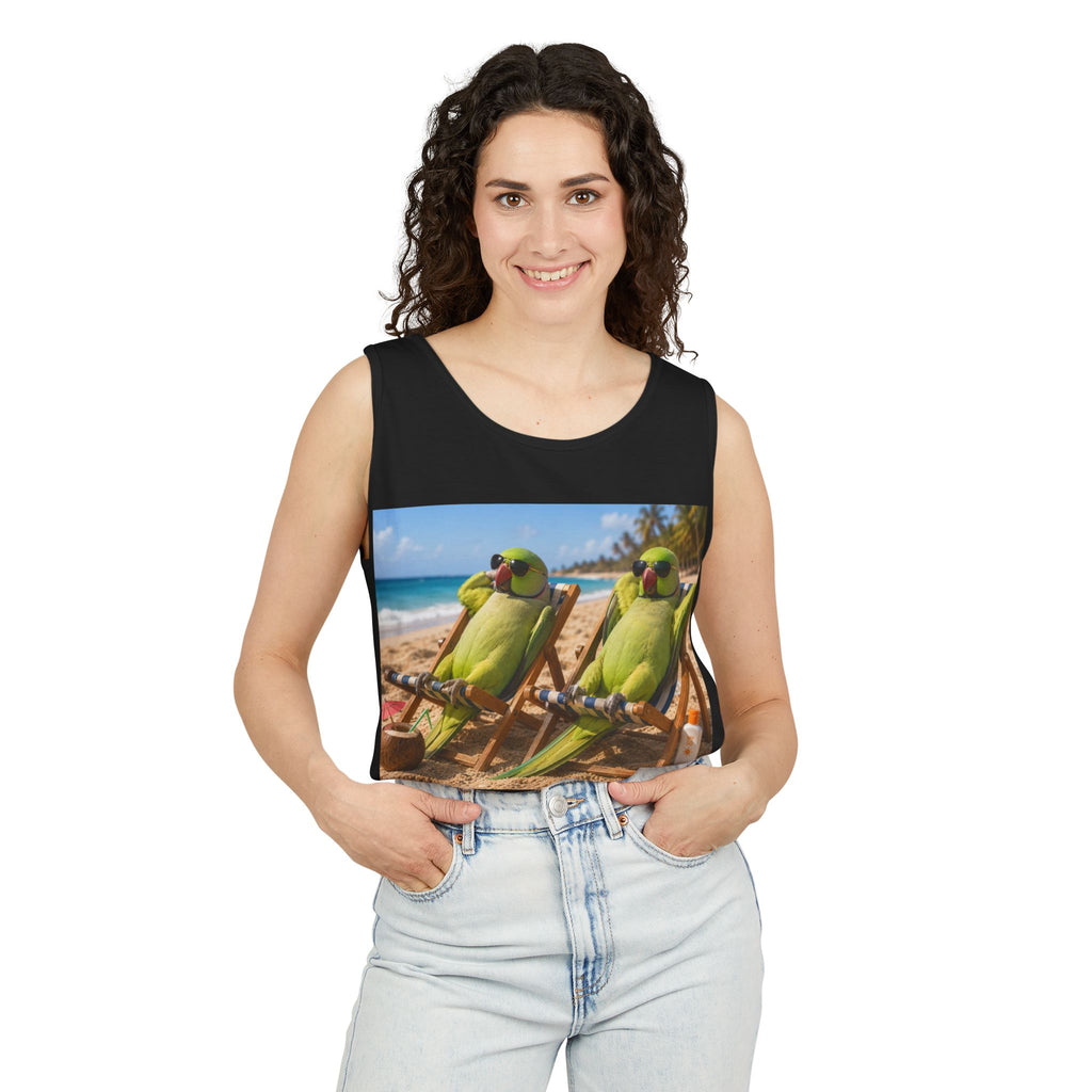 Beach Parrot Tank Top — “I’ve Got Time For Only Two Things: Birds and Salt Life” Summer Tee