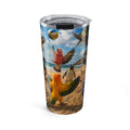 20oz Tumbler — Tropical Beach Birds Volleyball Design