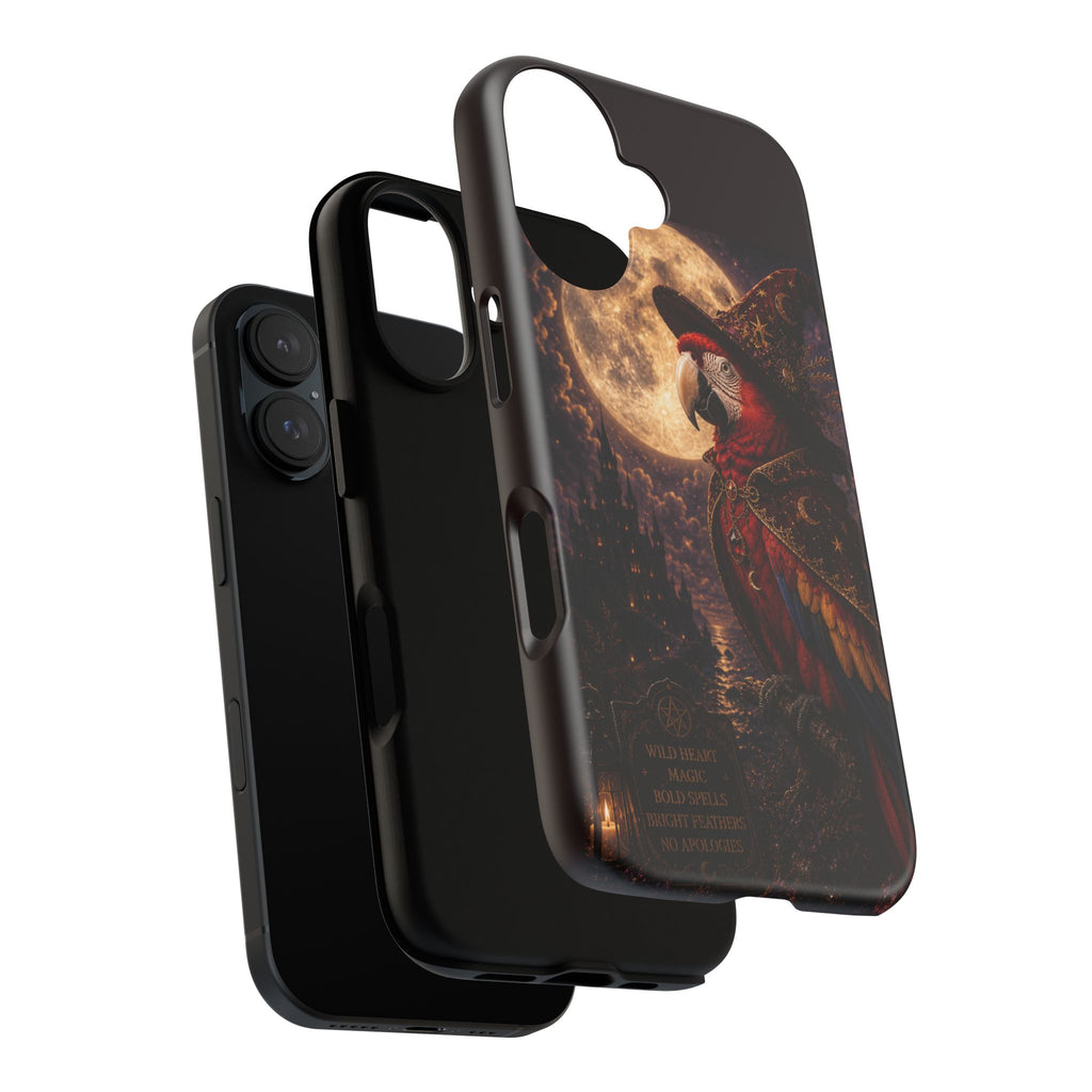 Mystic Parrot Moon Phone Case