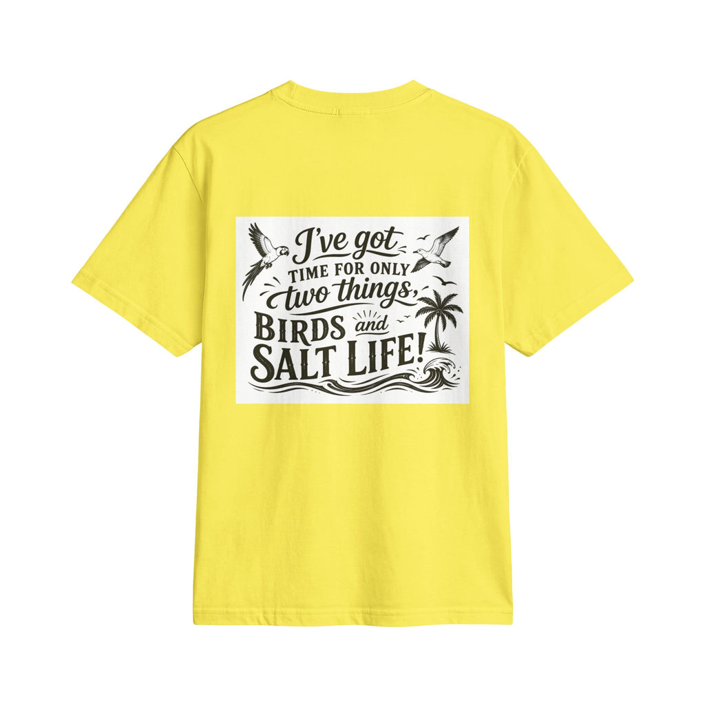 T-Shirt — "Birds and Salt Life" Tropical Beach Parrot Graphic Tee