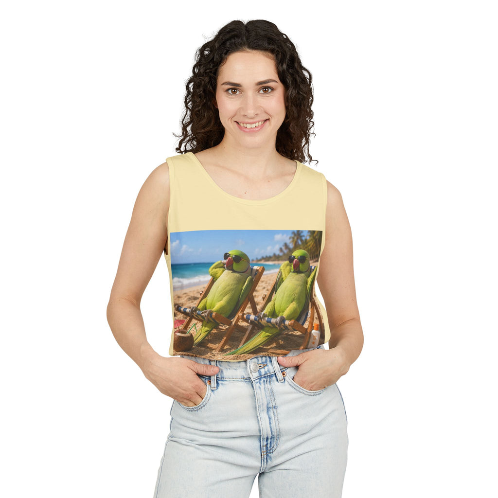 Beach Parrot Tank Top — “I’ve Got Time For Only Two Things: Birds and Salt Life” Summer Tee