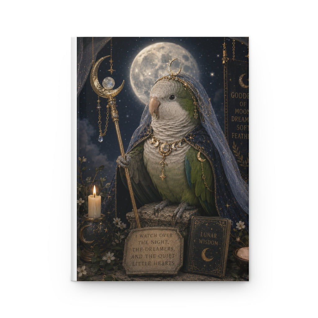 Hardcover Journal — "I’ve Got Room for Birds and Brooms" Magical Bird Witch Notebook