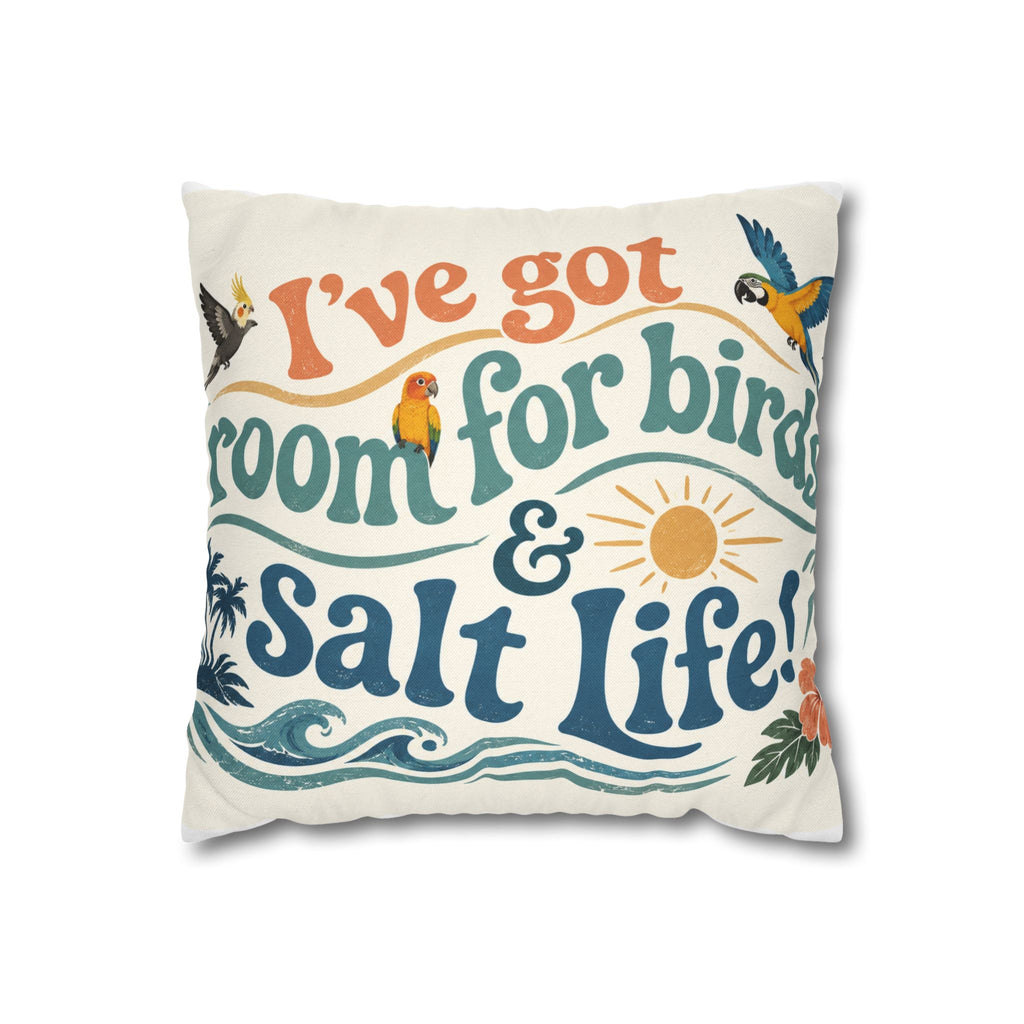 Coastal Birds & Salt Life Decorative Pillowcase