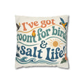 Coastal Birds & Salt Life Decorative Pillowcase