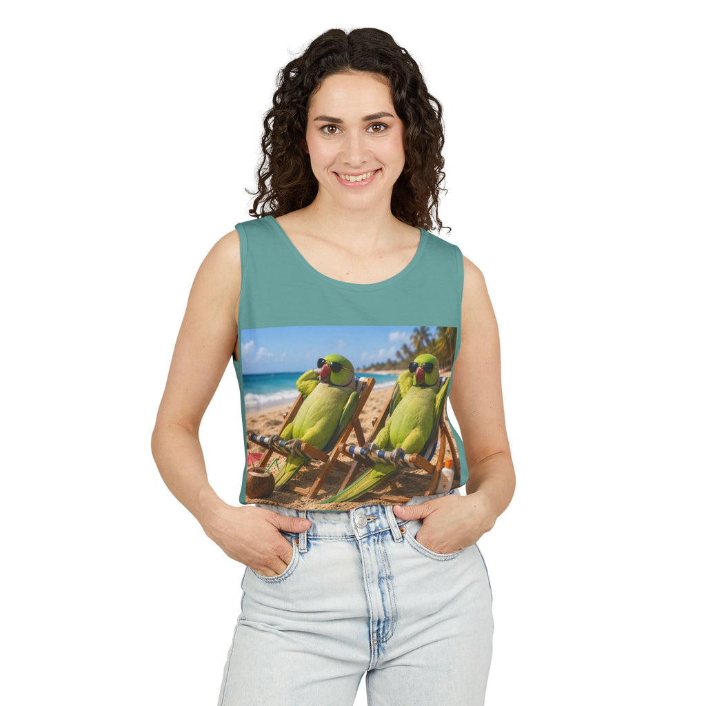 Beach Parrot Tank Top — “I’ve Got Time For Only Two Things: Birds and Salt Life” Summer Tee