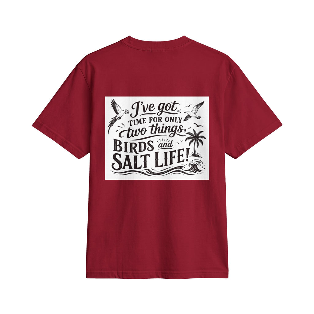 T-Shirt — "Birds and Salt Life" Tropical Beach Parrot Graphic Tee