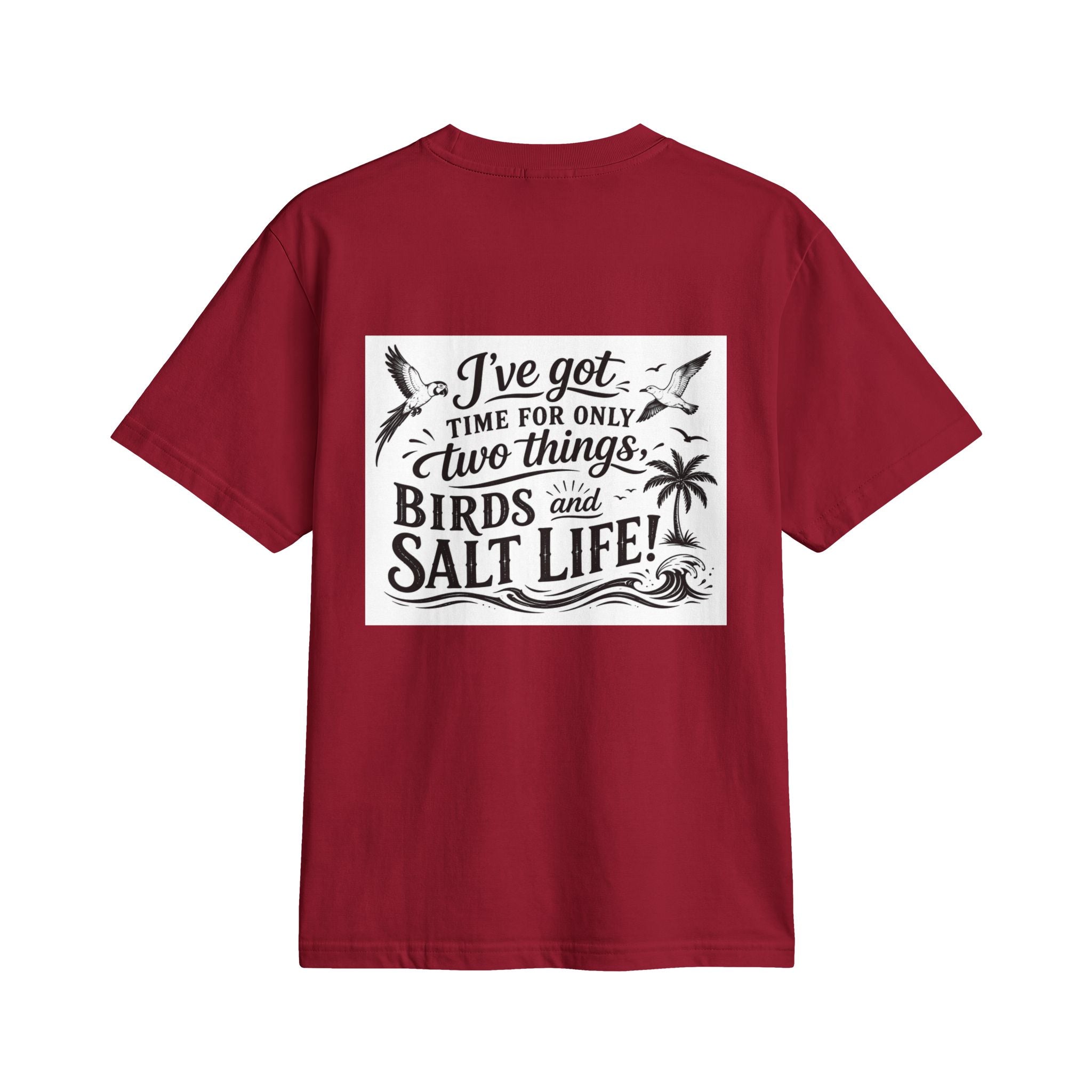 T-Shirt — "Birds and Salt Life" Tropical Beach Parrot Graphic Tee