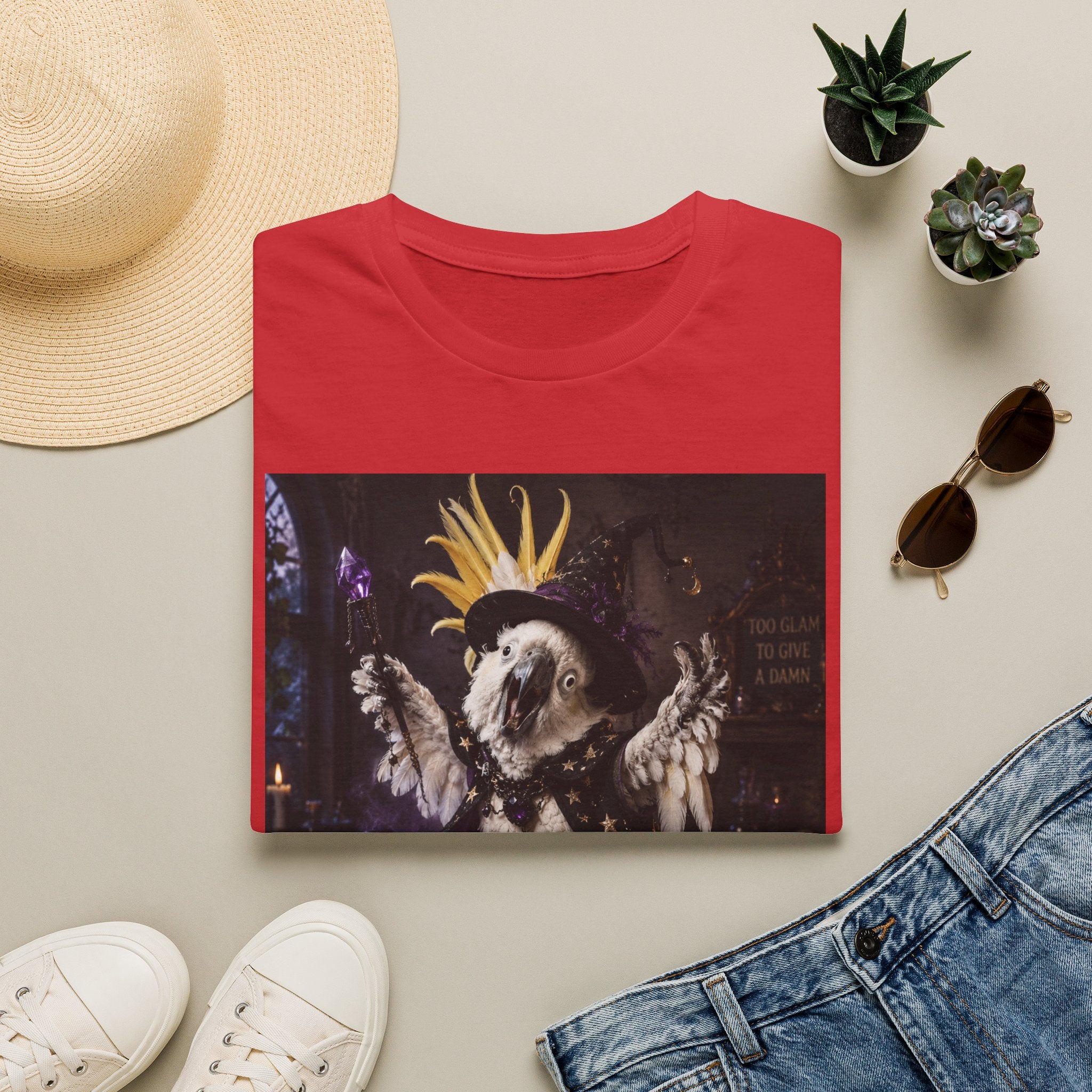 Chaos Witch T‑Shirt — Gothic Crow Crown Illustration