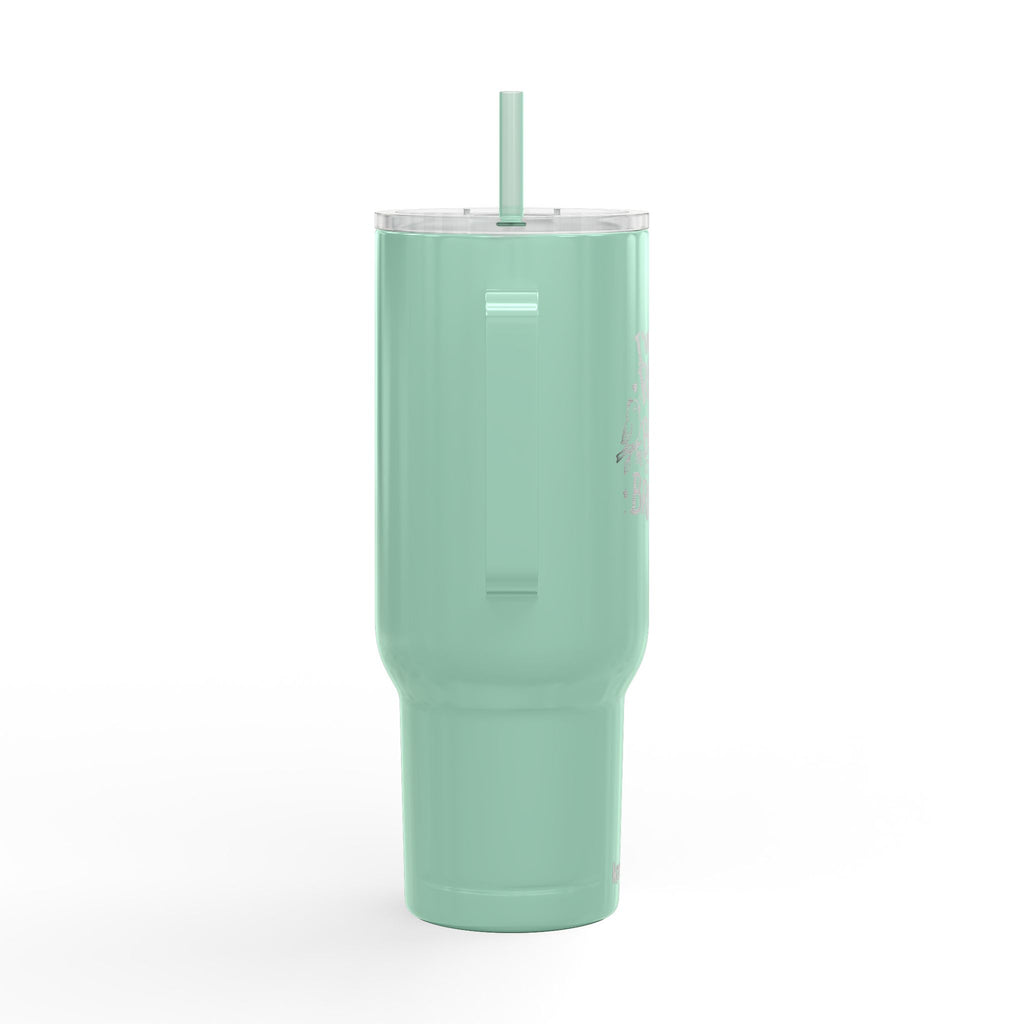 40oz Engraved Tumbler — "I've Got Room for Birds and Brooms" (Insulated Travel Mug)