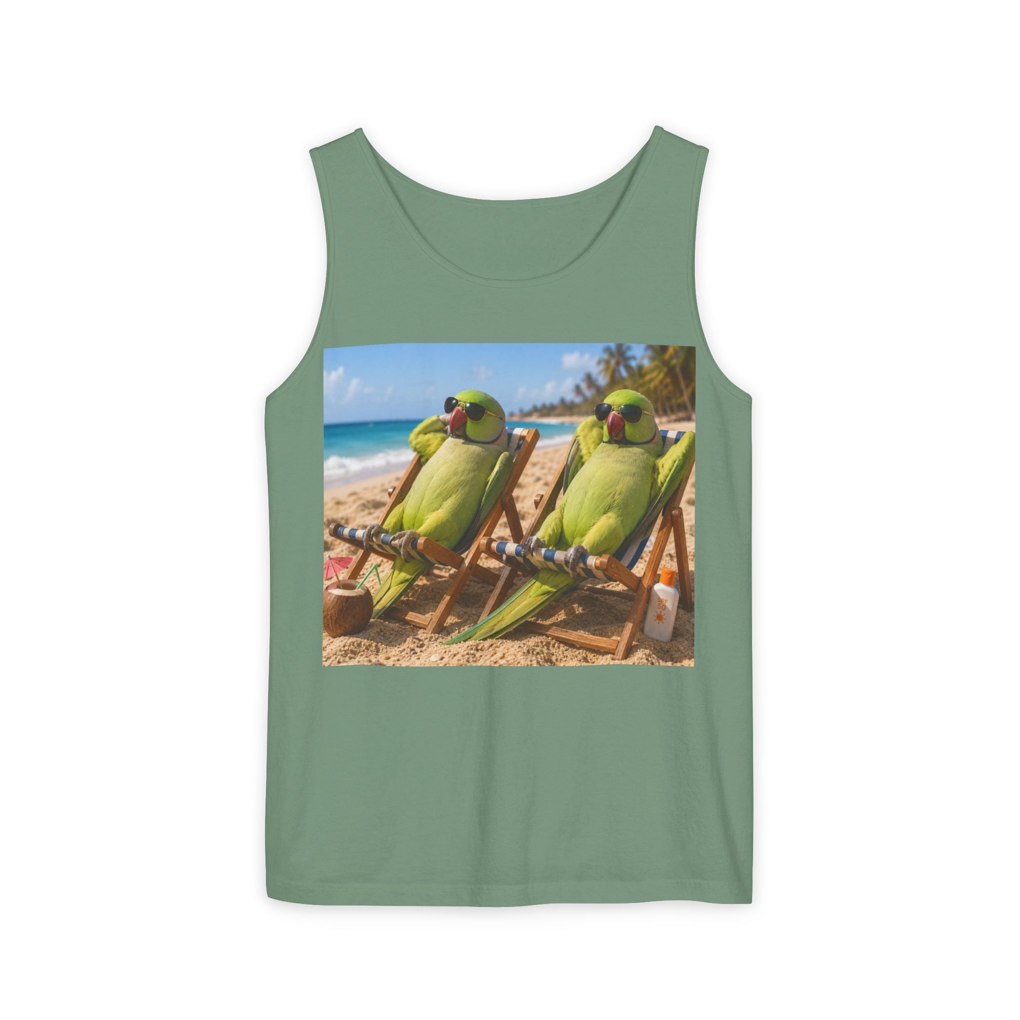 Beach Parrot Tank Top — “I’ve Got Time For Only Two Things: Birds and Salt Life” Summer Tee