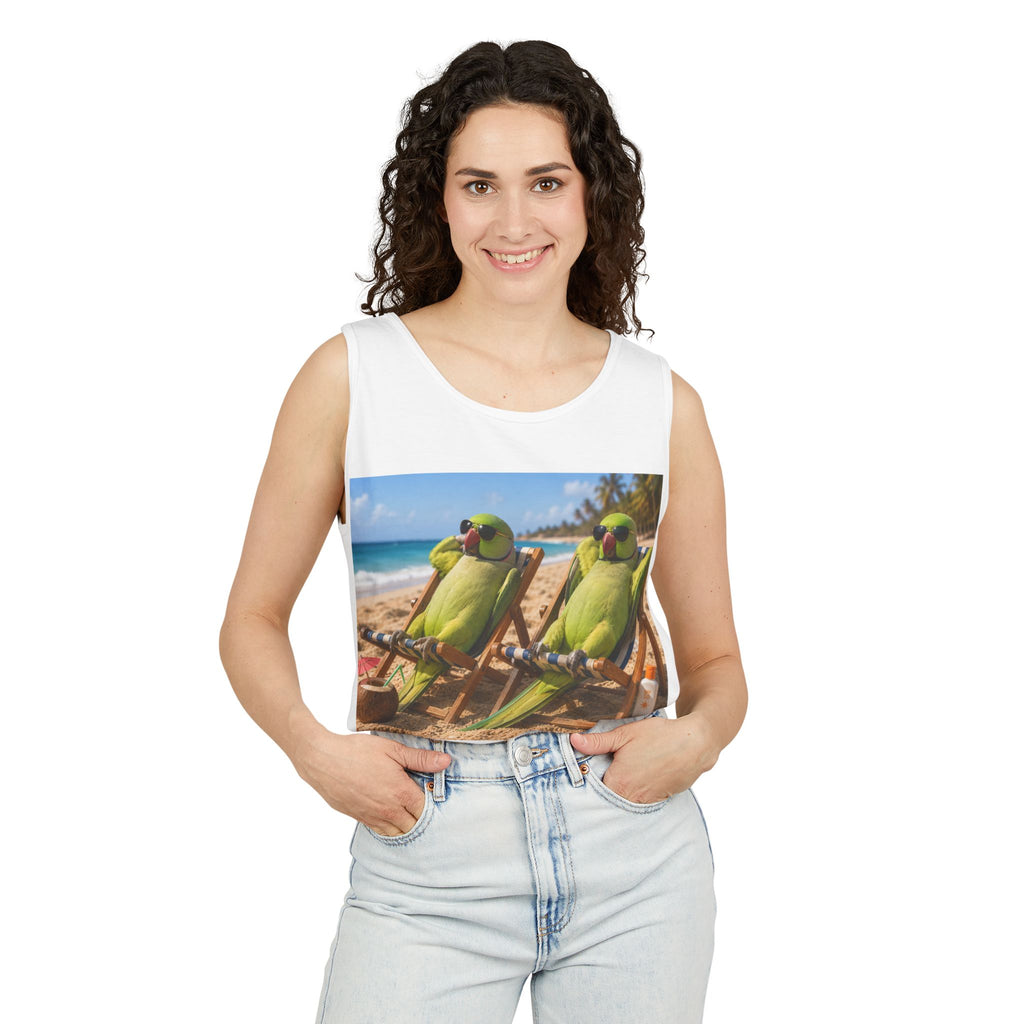 Beach Parrot Tank Top — “I’ve Got Time For Only Two Things: Birds and Salt Life” Summer Tee