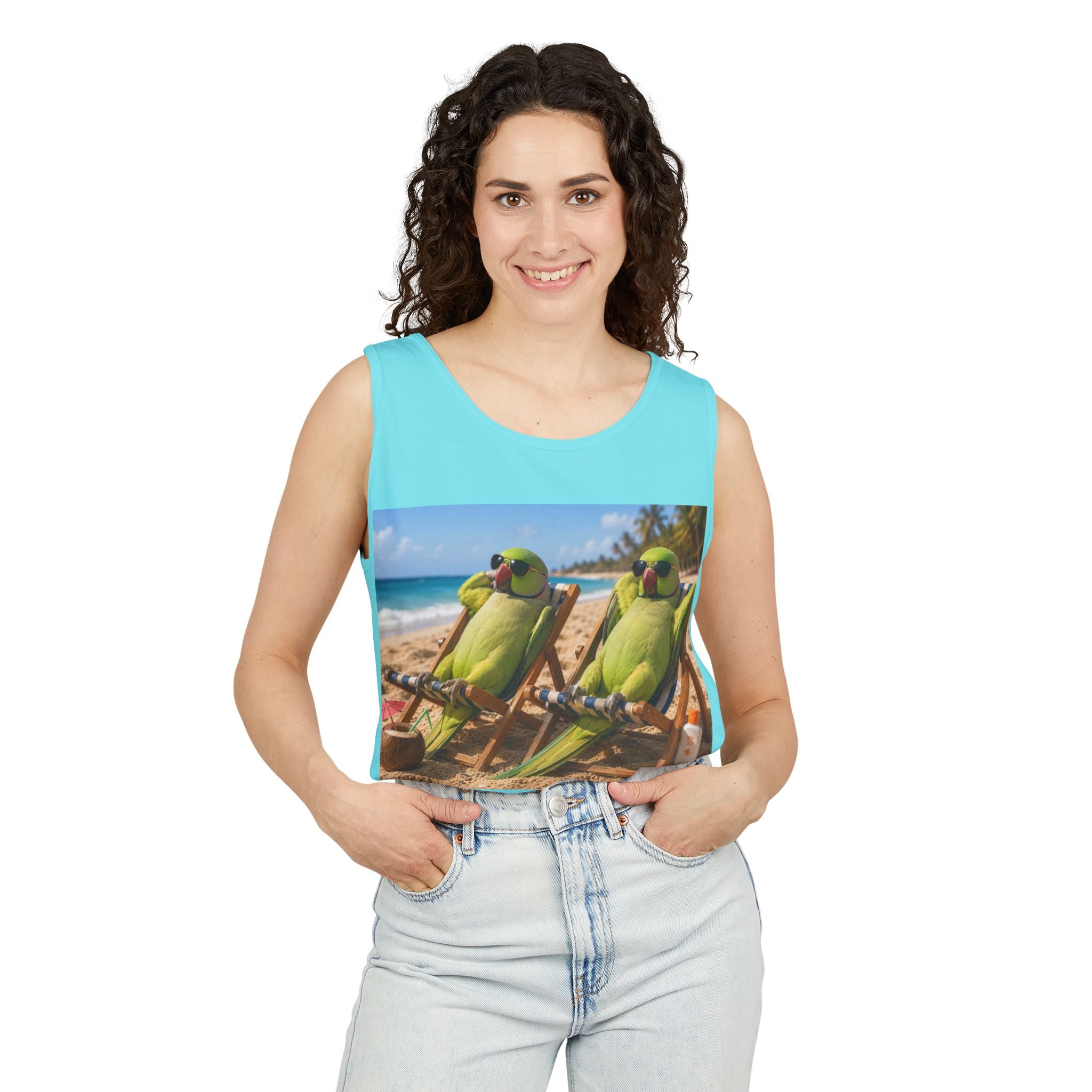 Beach Parrot Tank Top — “I’ve Got Time For Only Two Things: Birds and Salt Life” Summer Tee