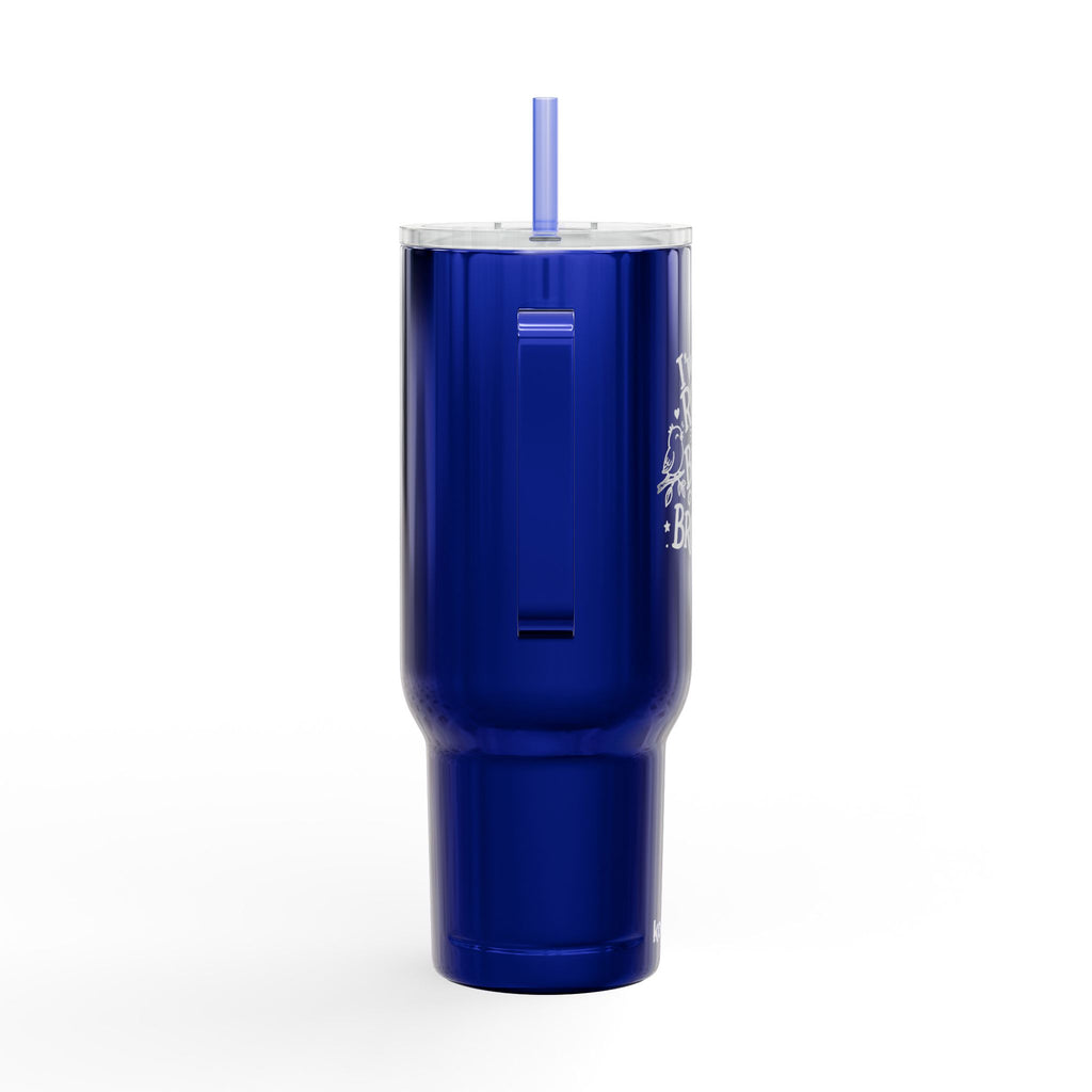 40oz Engraved Tumbler — "I've Got Room for Birds and Brooms" (Insulated Travel Mug)