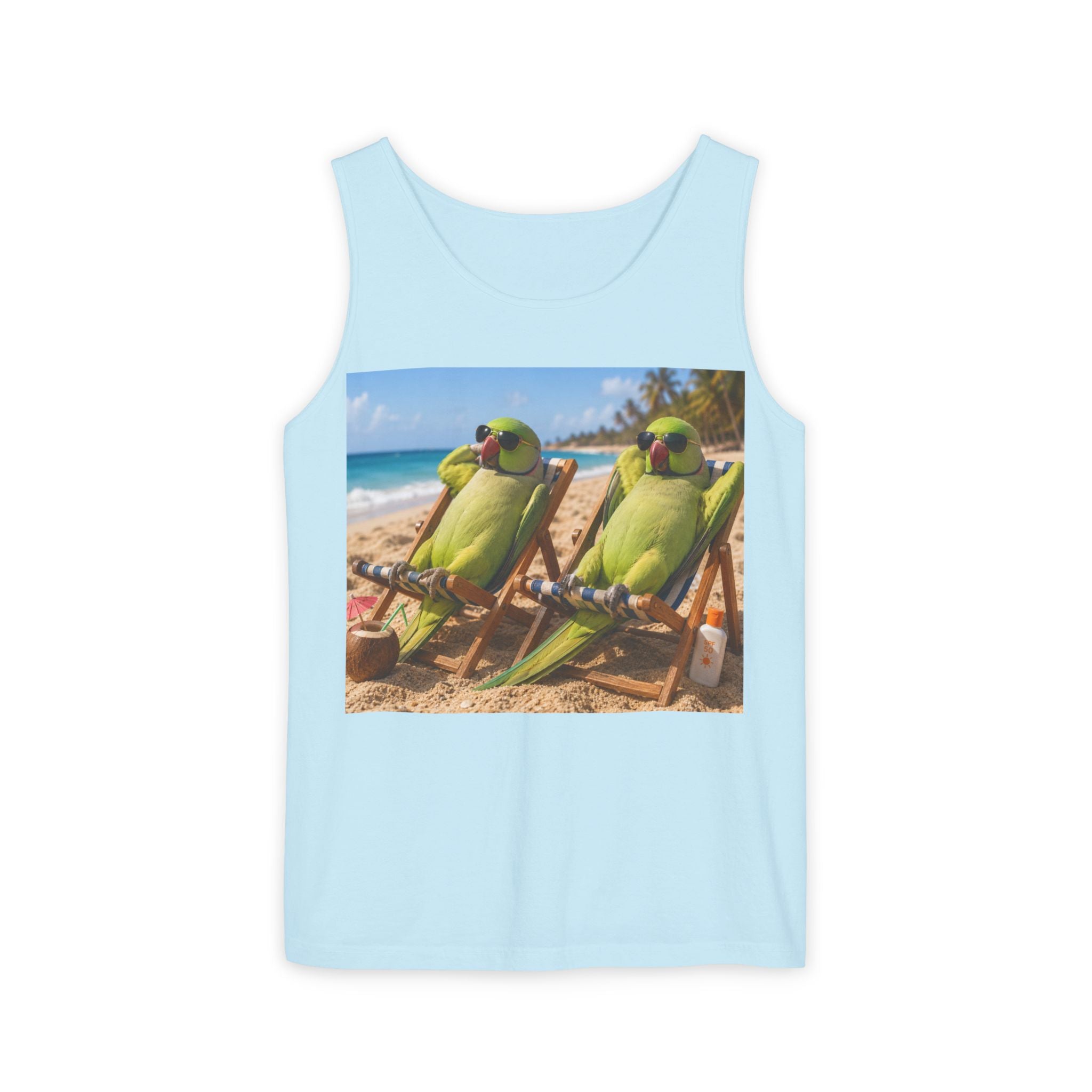 Beach Parrot Tank Top — “I’ve Got Time For Only Two Things: Birds and Salt Life” Summer Tee
