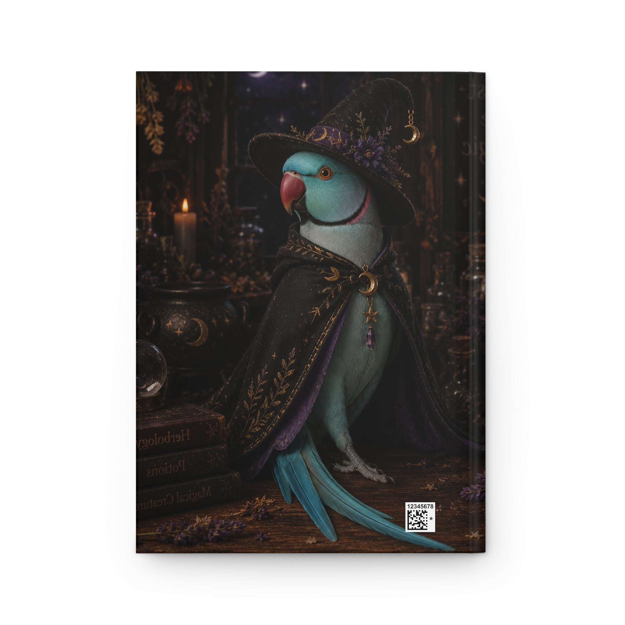 Witchy Parakeet Hardcover Journal — 'Trust the Magic' Mystical Notebook