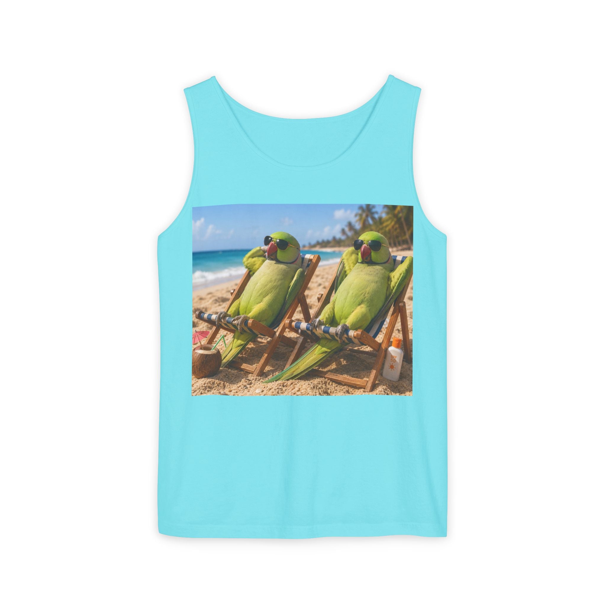 Beach Parrot Tank Top — “I’ve Got Time For Only Two Things: Birds and Salt Life” Summer Tee