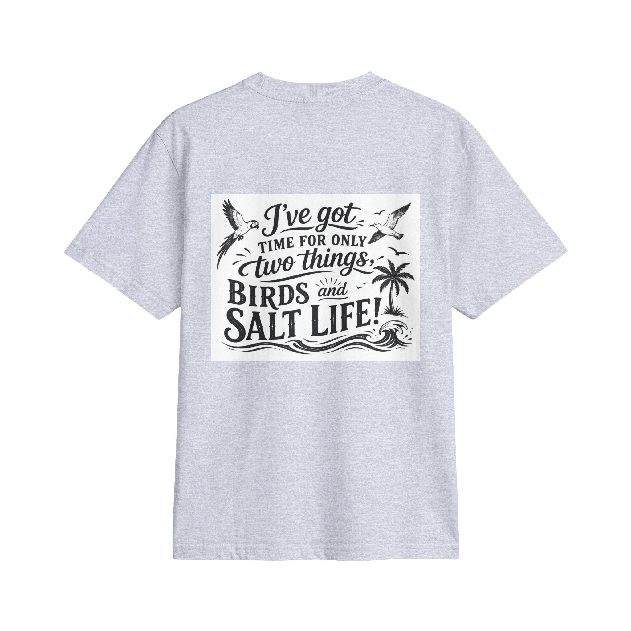 T-Shirt — "Birds and Salt Life" Tropical Beach Parrot Graphic Tee