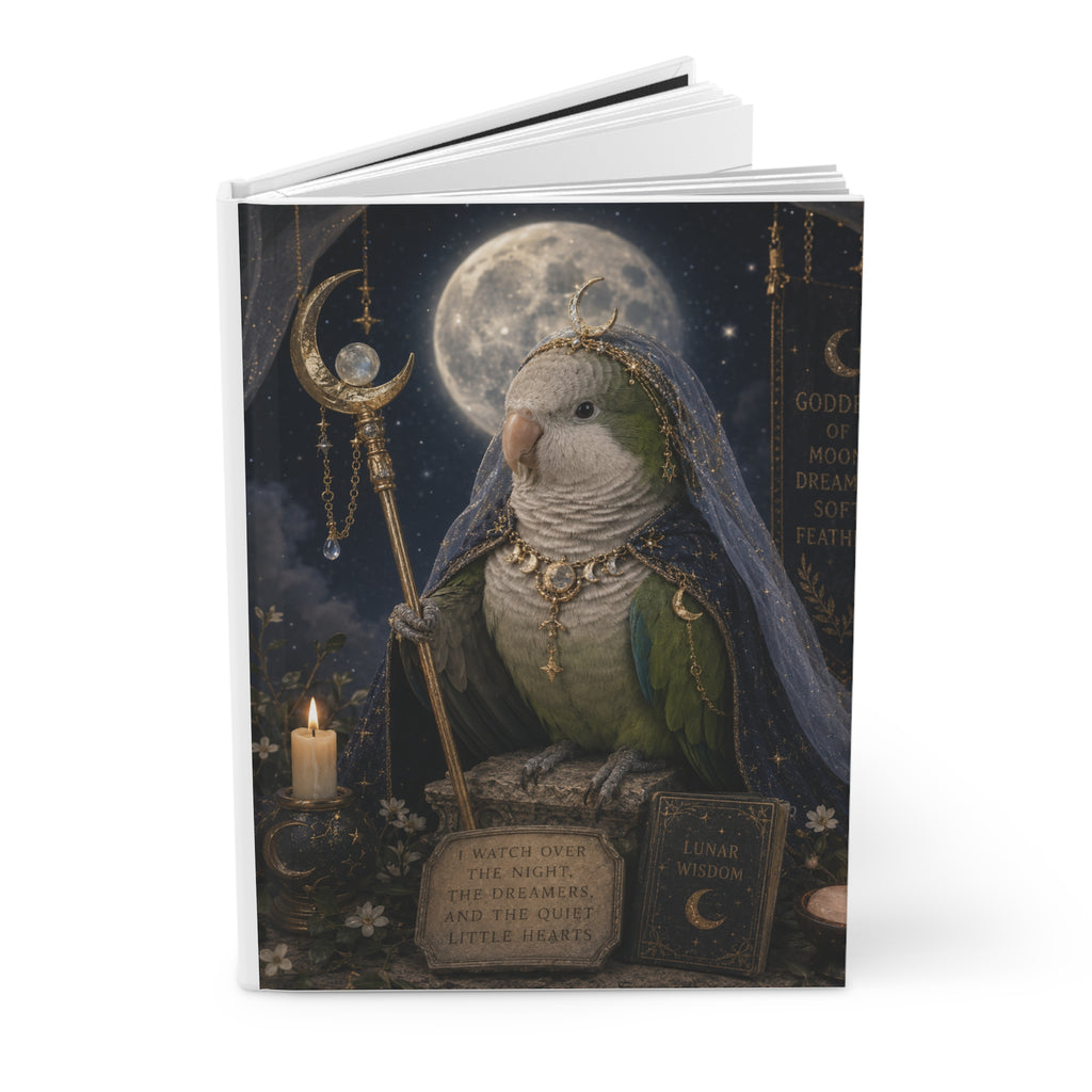 Hardcover Journal — "I’ve Got Room for Birds and Brooms" Magical Bird Witch Notebook