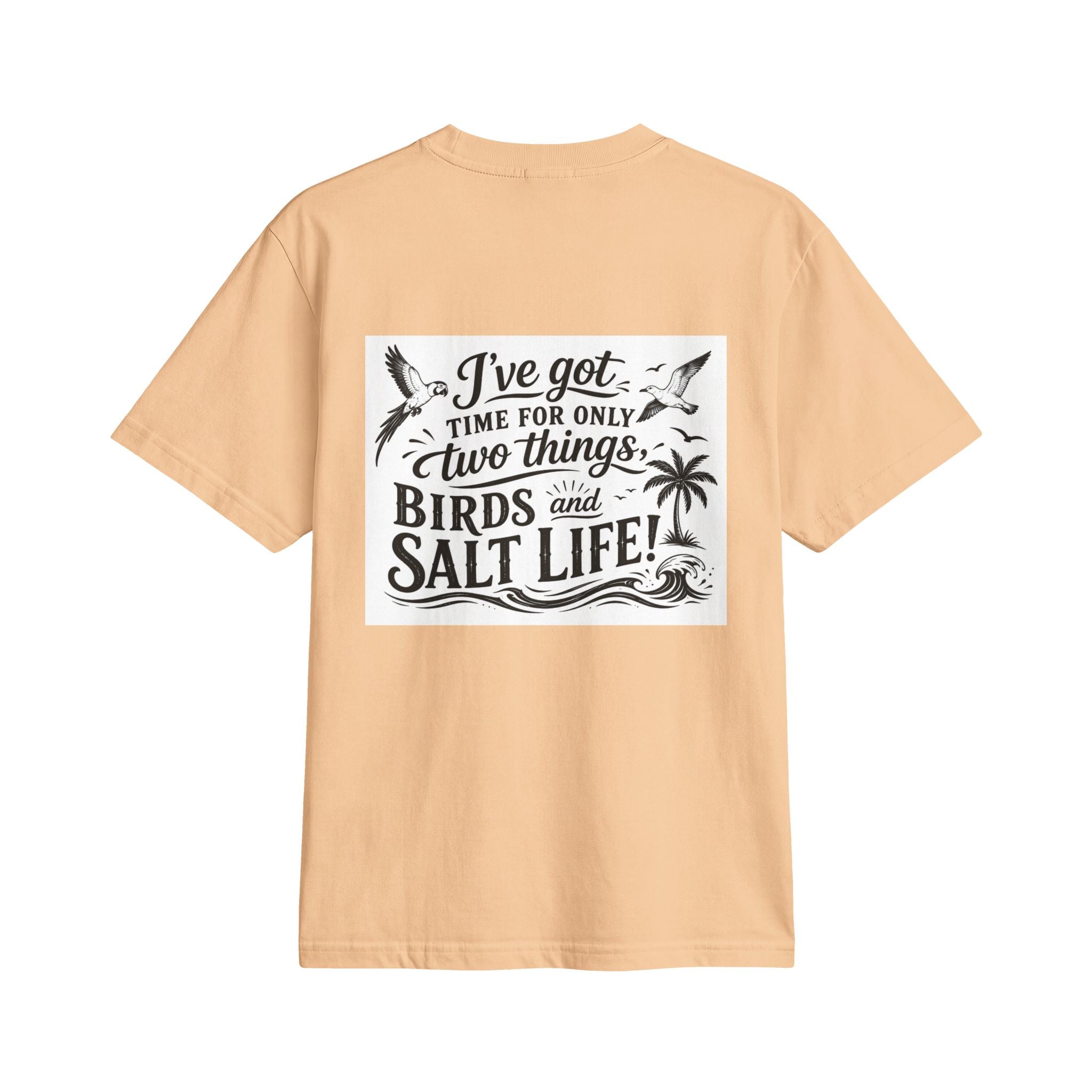 T-Shirt — "Birds and Salt Life" Tropical Beach Parrot Graphic Tee