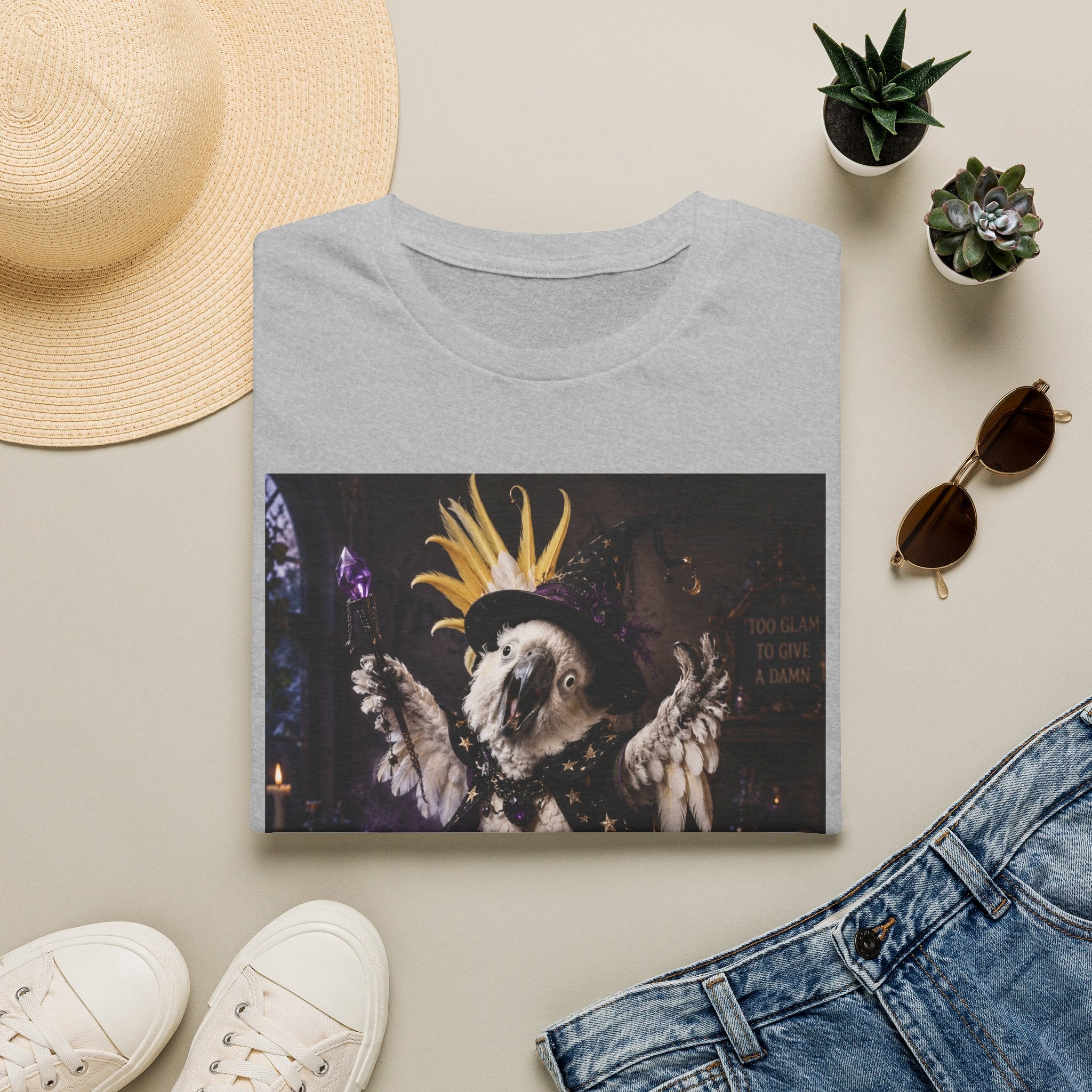 Chaos Witch T‑Shirt — Gothic Crow Crown Illustration