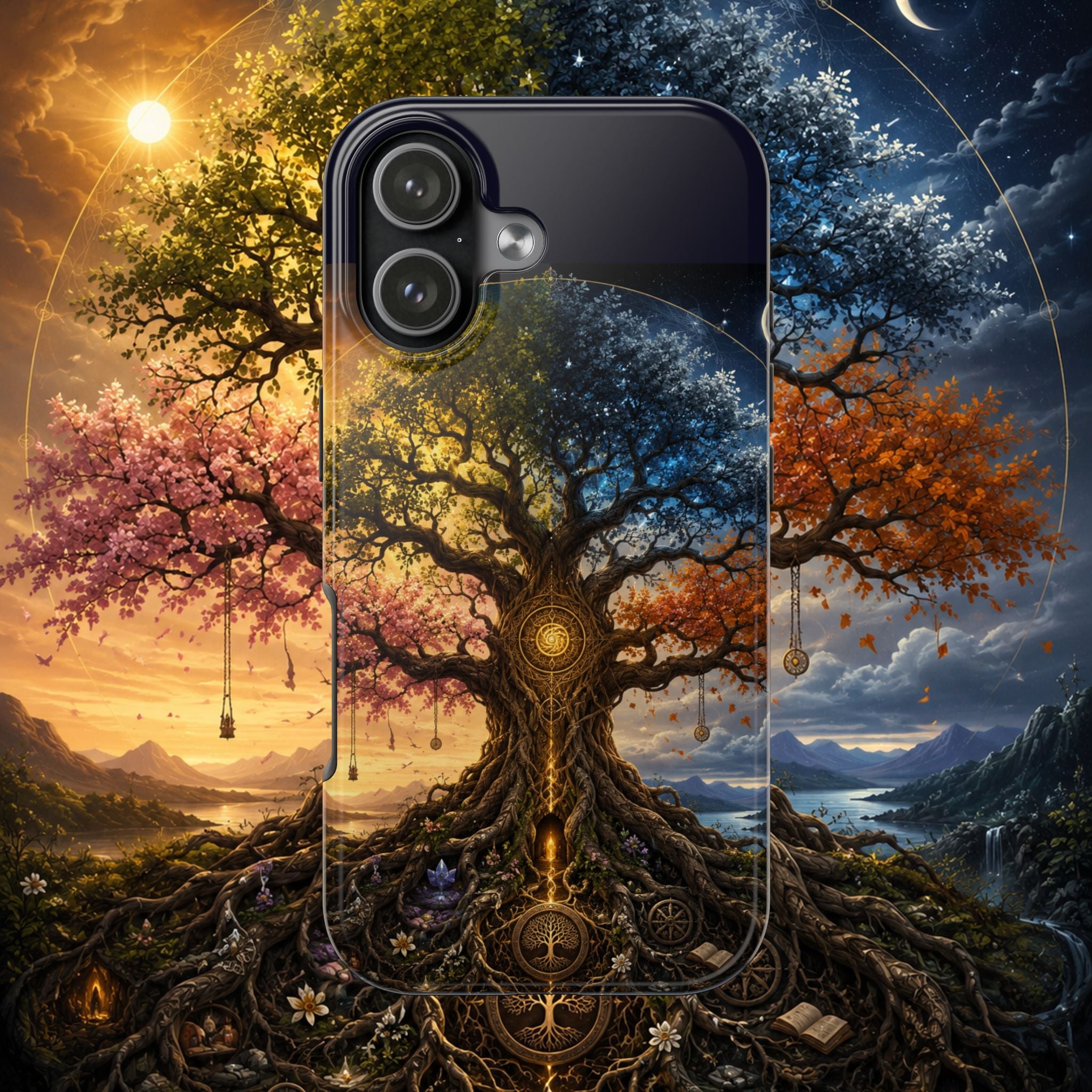 Tough Phone Case — Mystical Four Seasons Tree Design