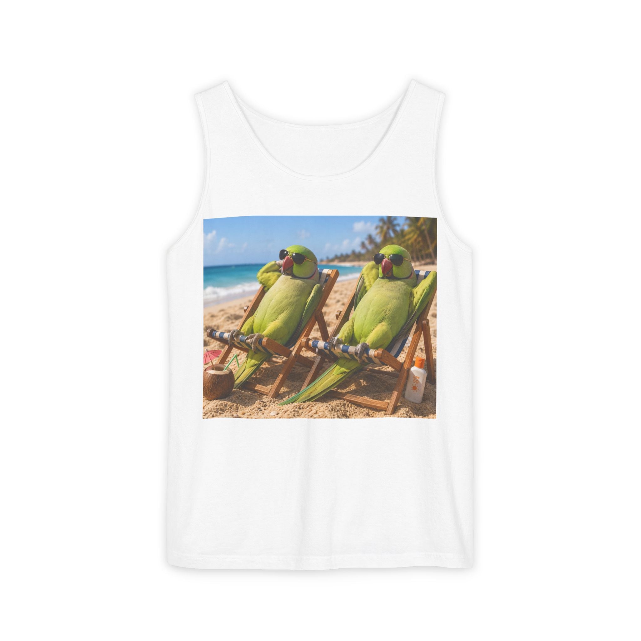 Beach Parrot Tank Top — “I’ve Got Time For Only Two Things: Birds and Salt Life” Summer Tee