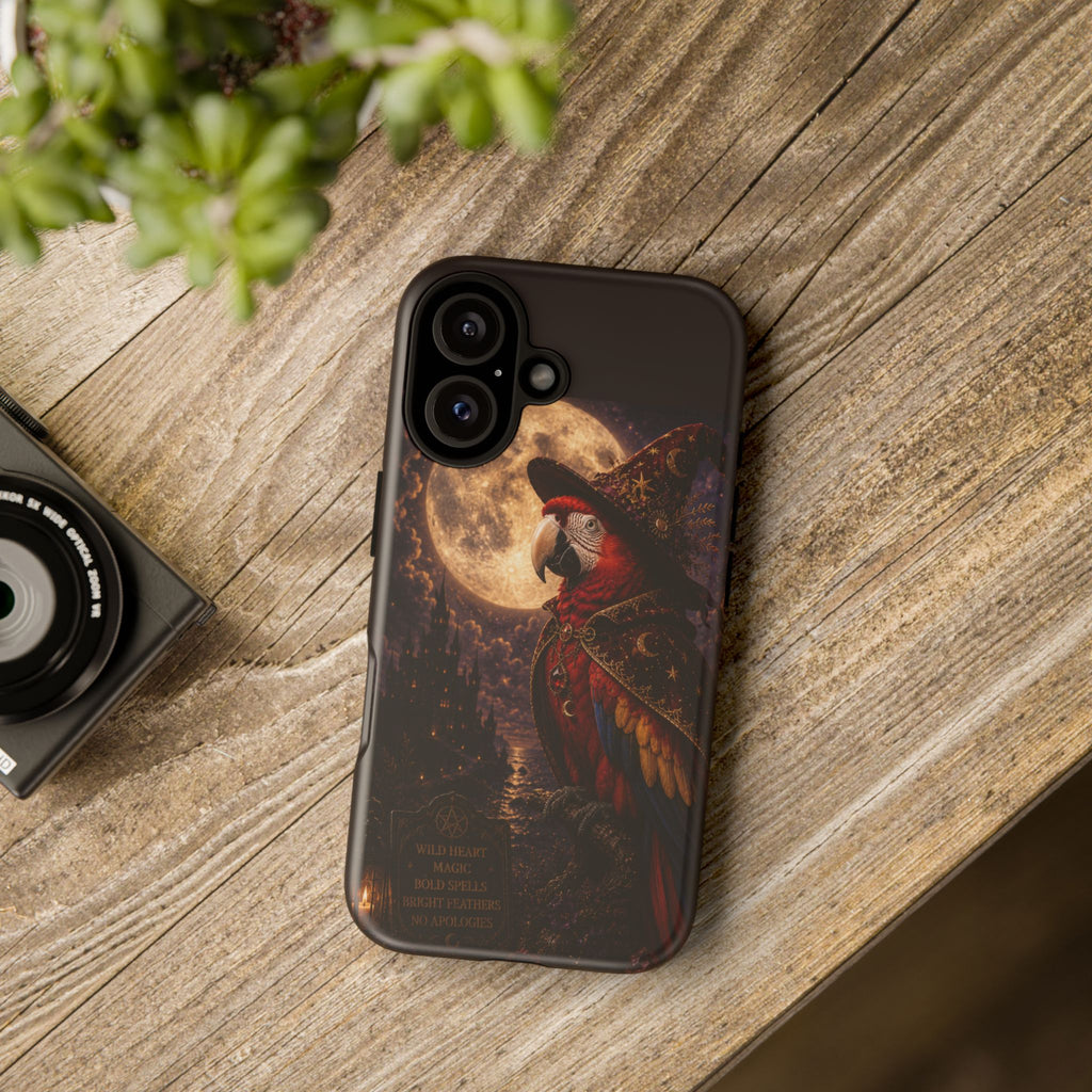 Mystic Parrot Moon Phone Case