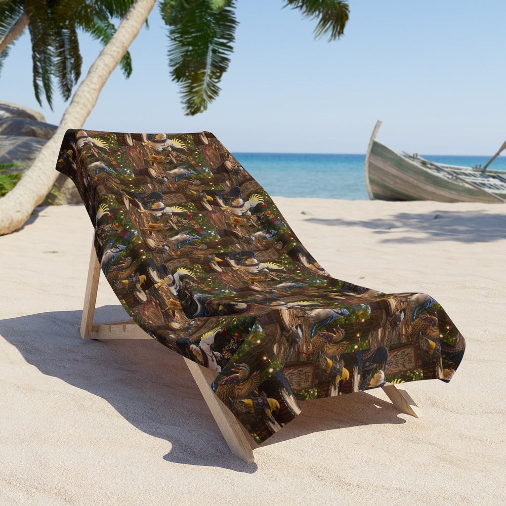 Beach Towel — Tropical Vintage Surf Collage