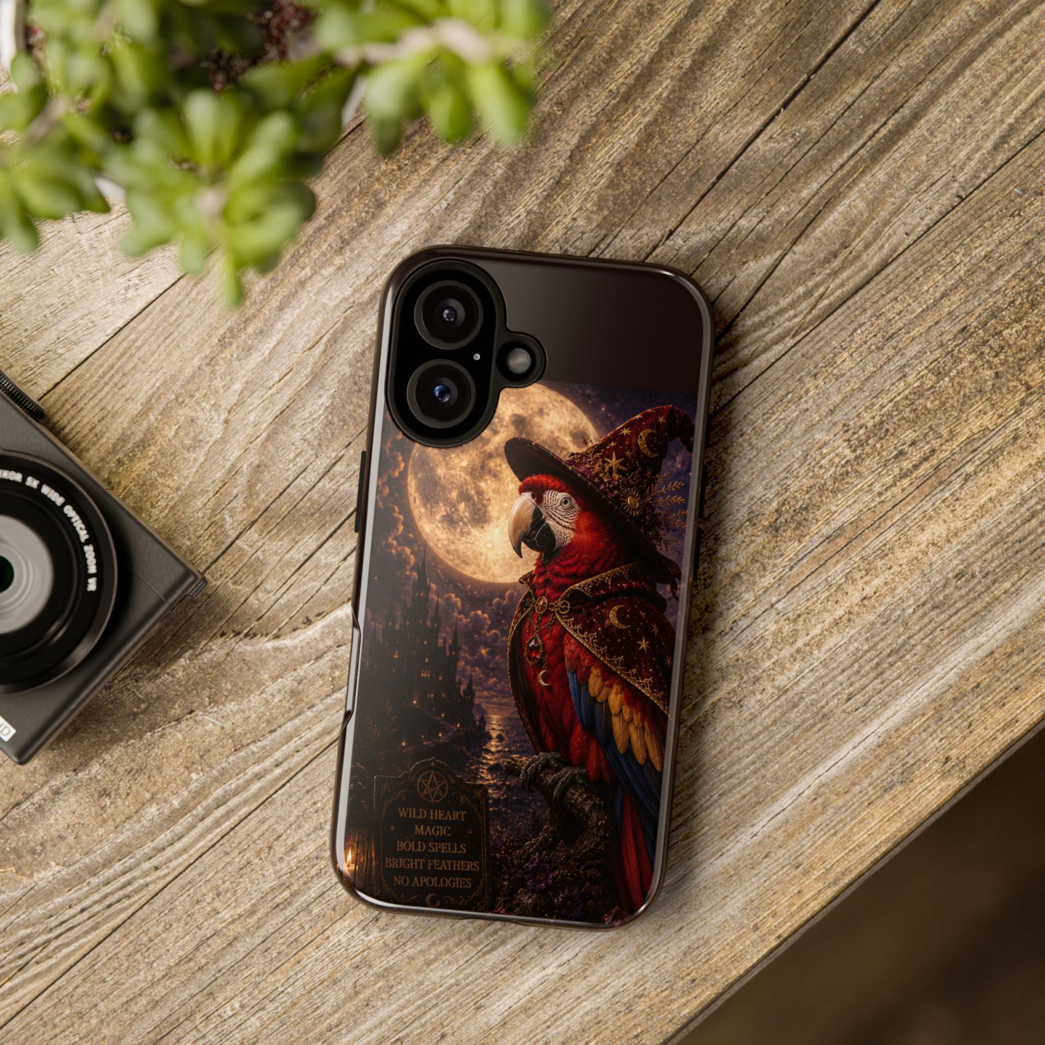 Mystic Parrot Moon Phone Case