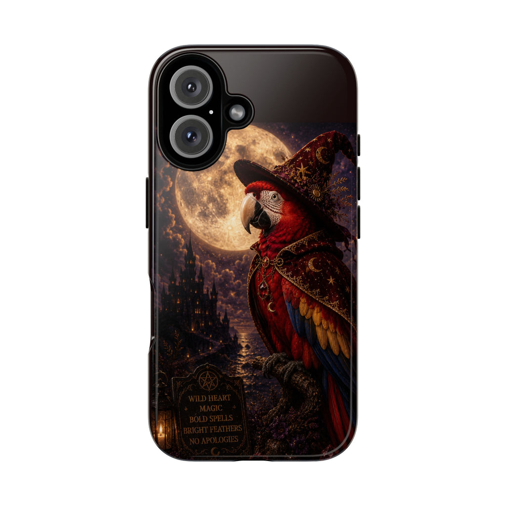 Mystic Parrot Moon Phone Case