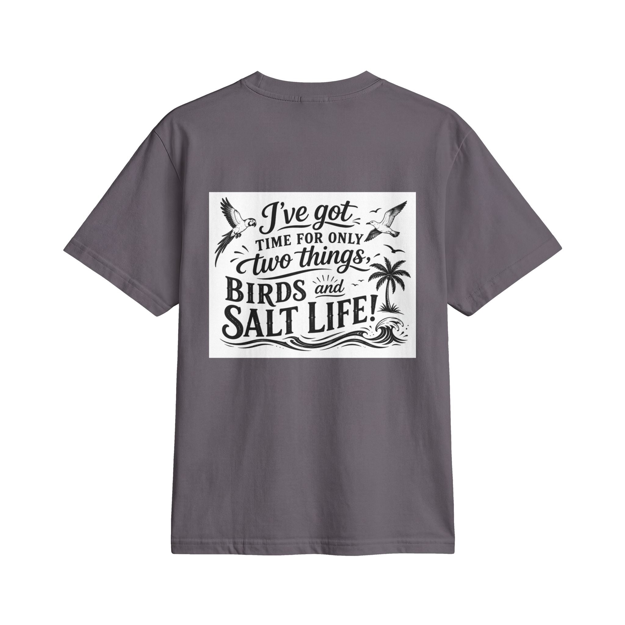 T-Shirt — "Birds and Salt Life" Tropical Beach Parrot Graphic Tee