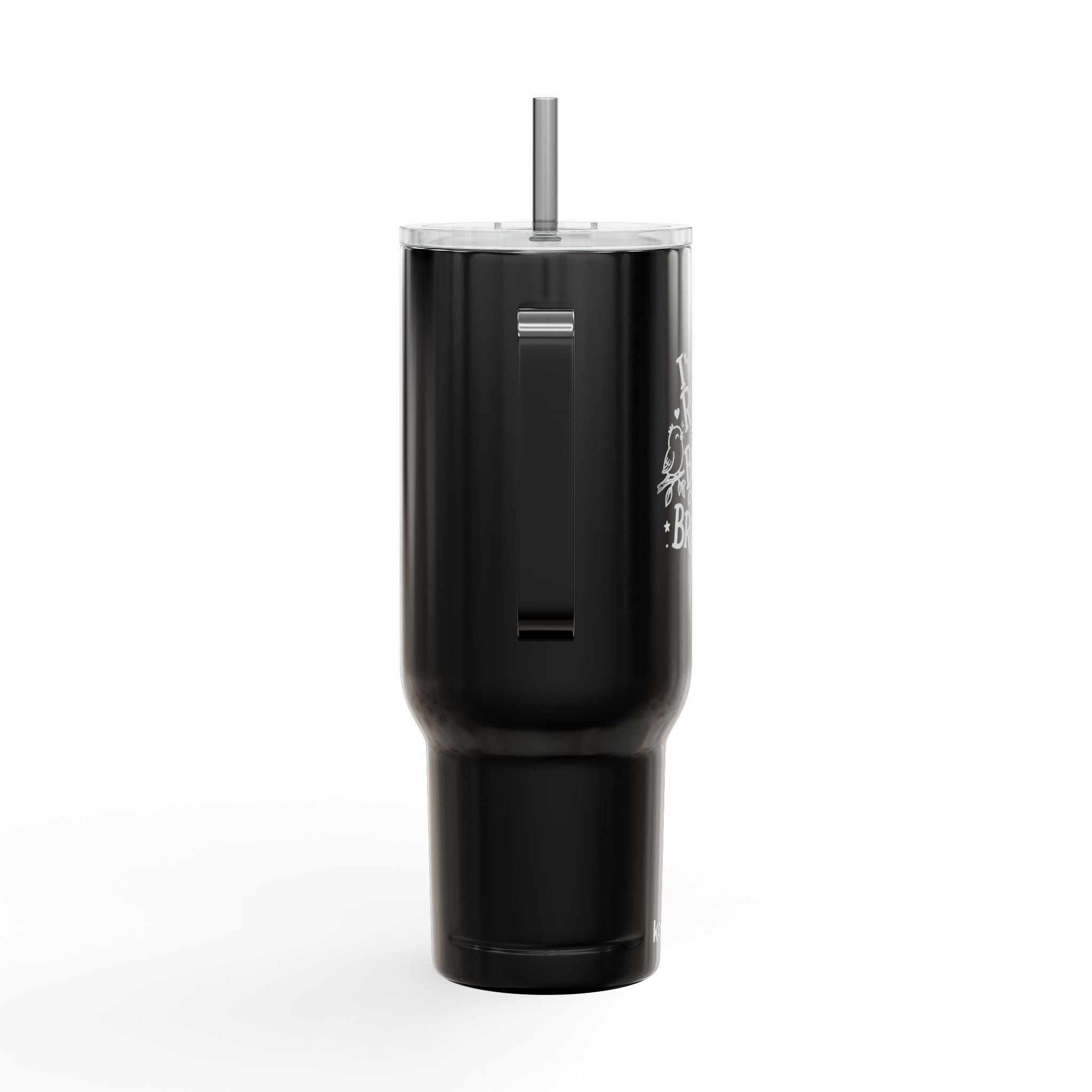 40oz Engraved Tumbler — "I've Got Room for Birds and Brooms" (Insulated Travel Mug)