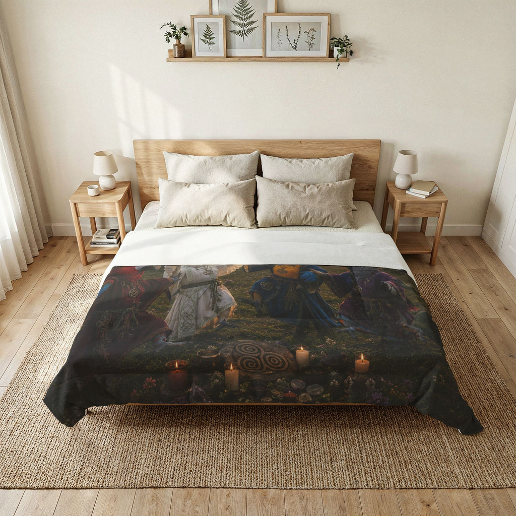 Stone Circle Parrot Ritual Cotton Comforter