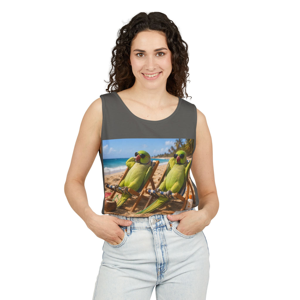 Beach Parrot Tank Top — “I’ve Got Time For Only Two Things: Birds and Salt Life” Summer Tee